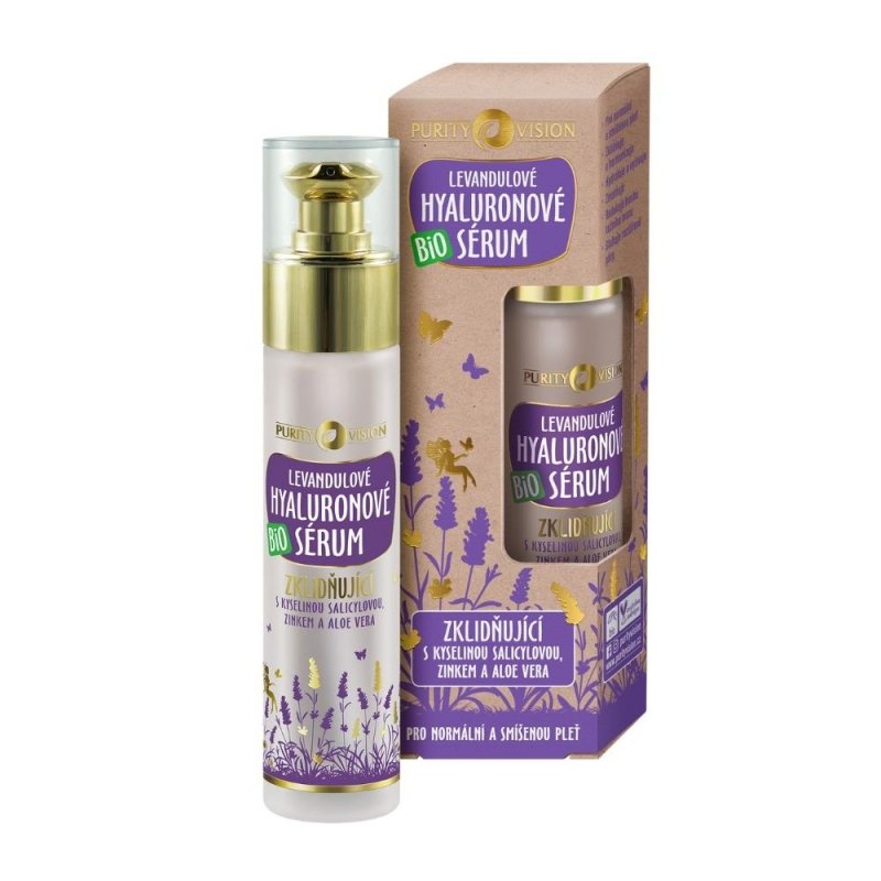 Purity Vision Zklidňující levandulové hyaluronové sérum (50 ml) Purity Vision