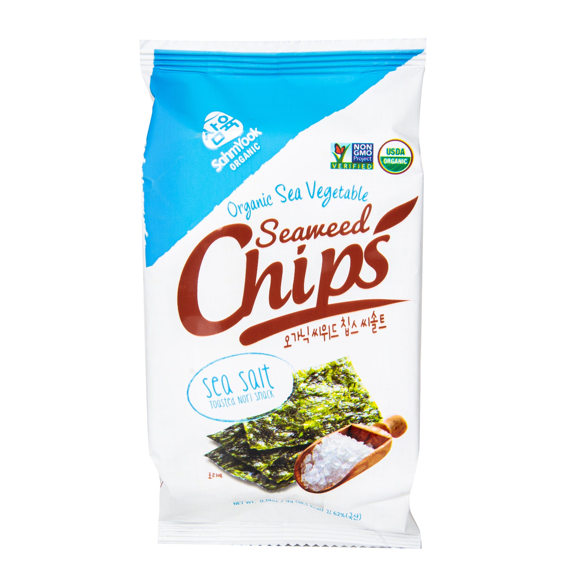 Sahm Yook Mořské řasy Snack pražené Nori s příchutí mořské soli (4 g) Sahm Yook