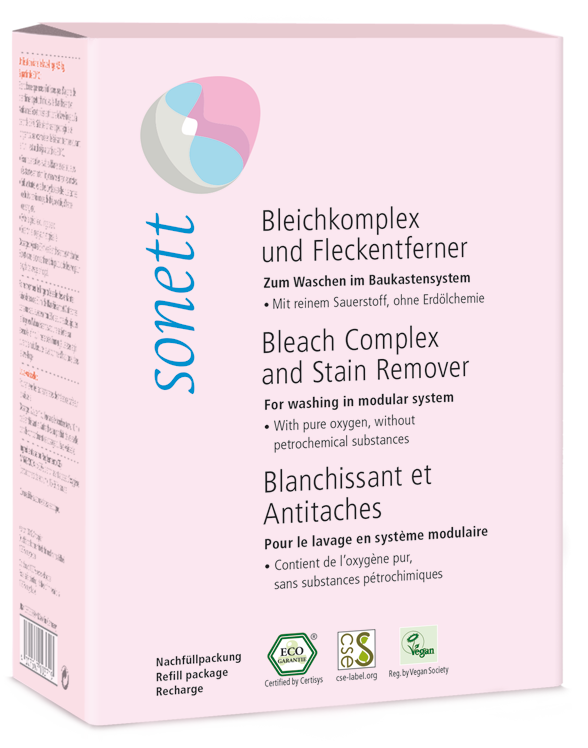 Sonett Bělící prostředek a odstraňovač skvrn - 900 g - pošk. obal - na skvrny od v��na