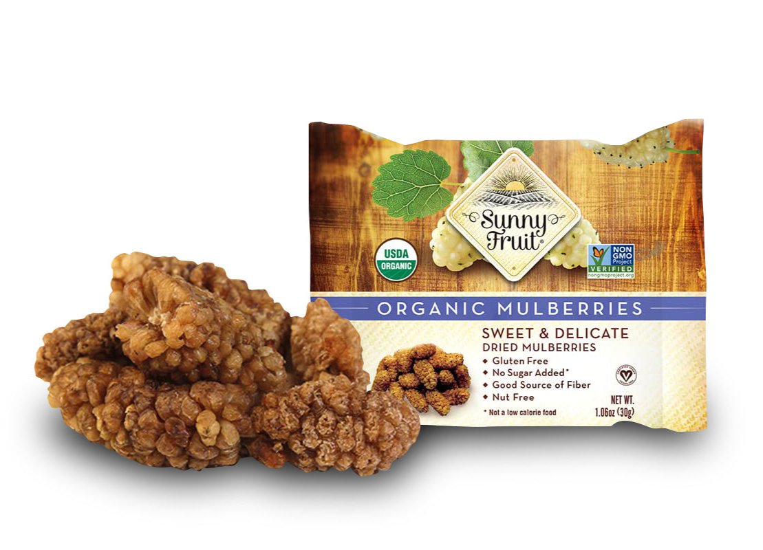 Sunny Fruit Moruše sušené na slunci BIO - 30 g - sladce medová chuť Sunny Fruit