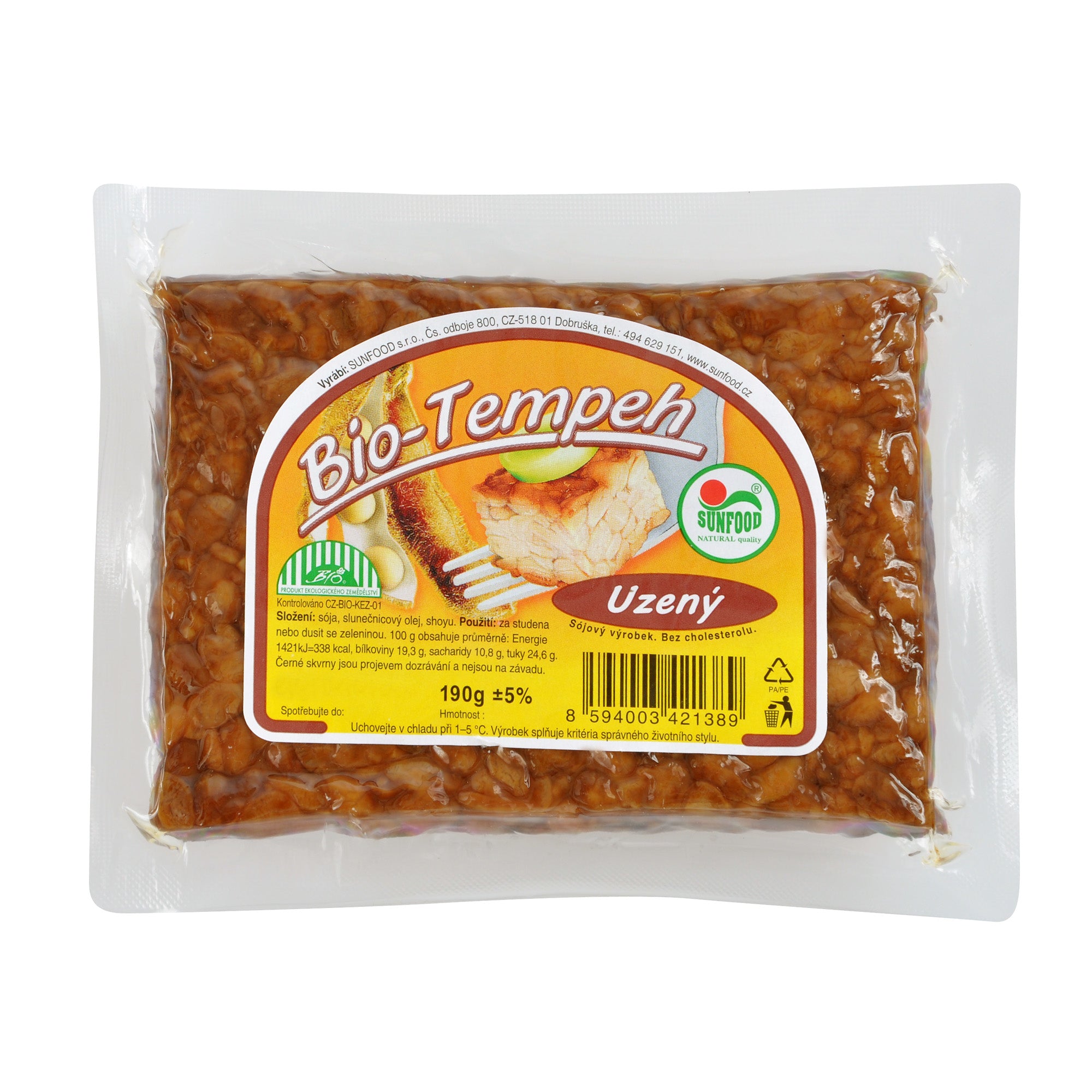 Tempeh uzený 190 g BIO   SUNFOOD Sunfood