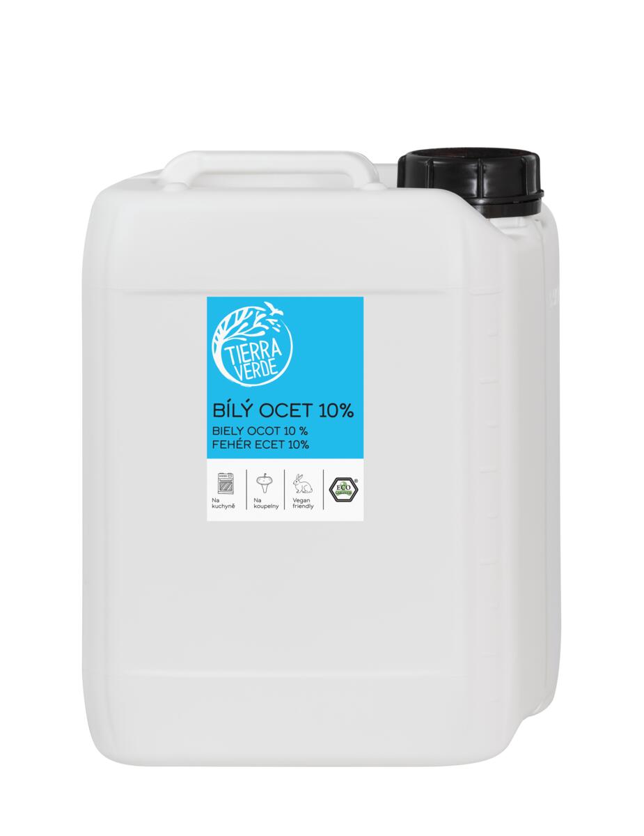 Tierra Verde Bílý ocet 10% - 5 l - pošk. obal - univerzální pomocník do domácnosti Tierra Verde