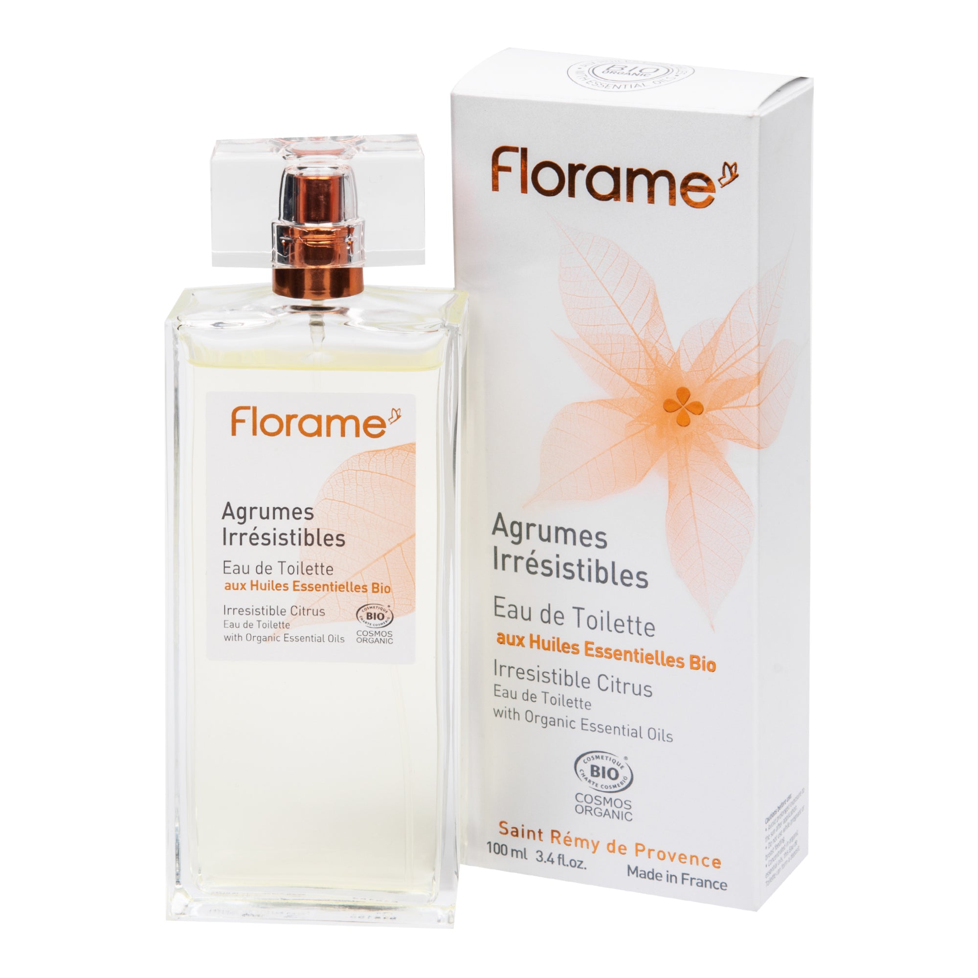 Toaletní voda přírodní AGRUMES IRRÉSISTIBLES — osvěžující citrusy 100 ml BIO   FLORAME Florame