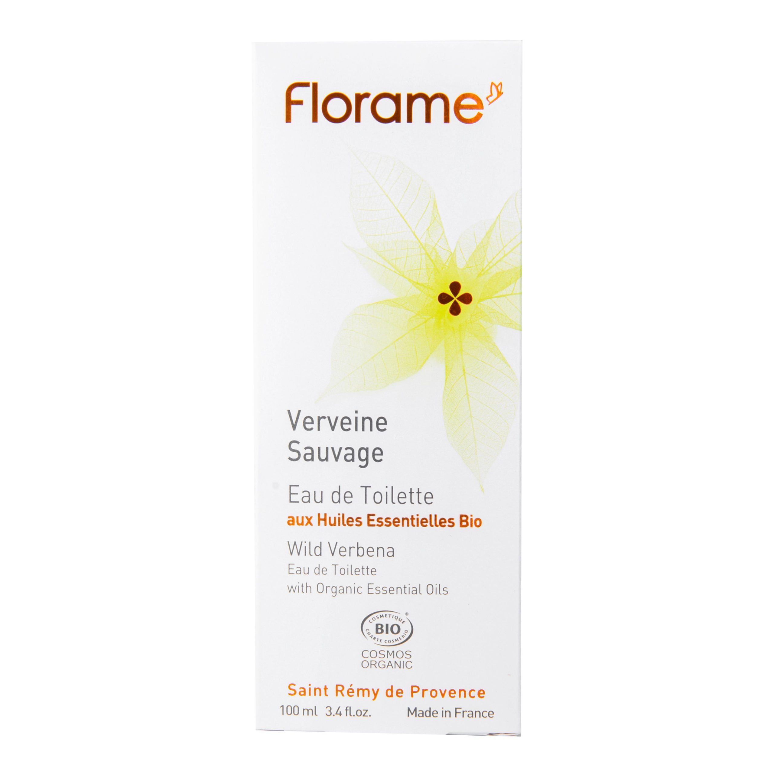 Toaletní voda přírodní VERVEINE SAUVAGE — divoká verbena 100 ml BIO   FLORAME Florame