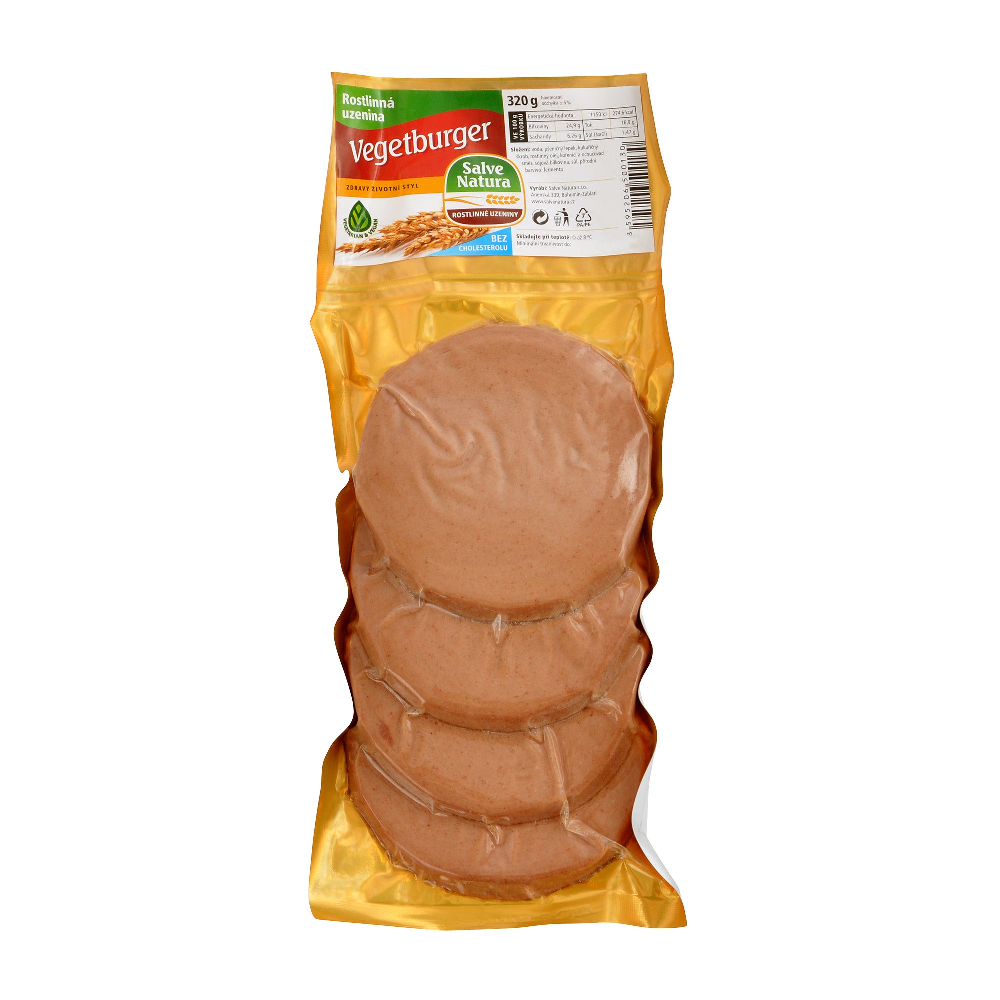 Vegetburger rostlinná uzenina 320 g   SALVE NATURA Salve Natura