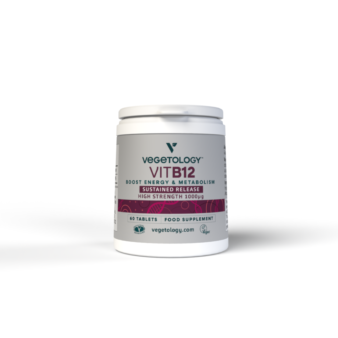 Vegetology Vitamin B12 1000 IU kyanokobalamin (60 tablet) - s postupným uvolňováním Vegetology
