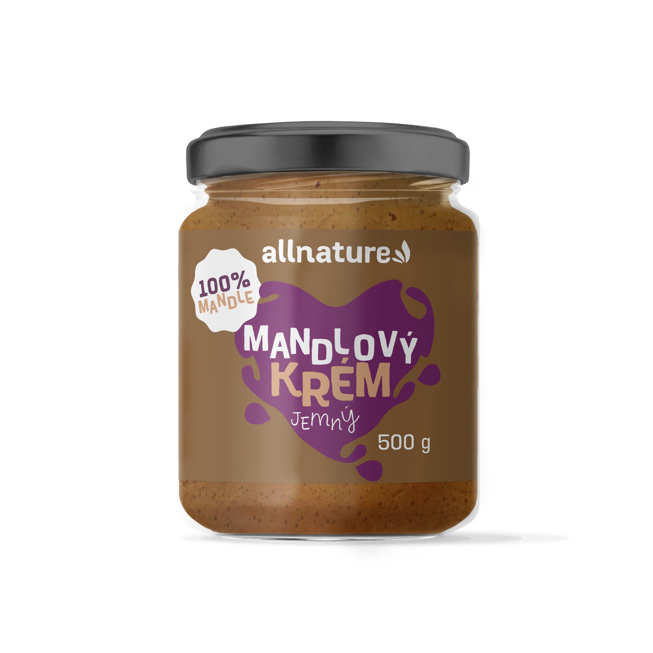 Allnature Mandlový krém (500 g) - jemně namleté neloupané mandle Allnature