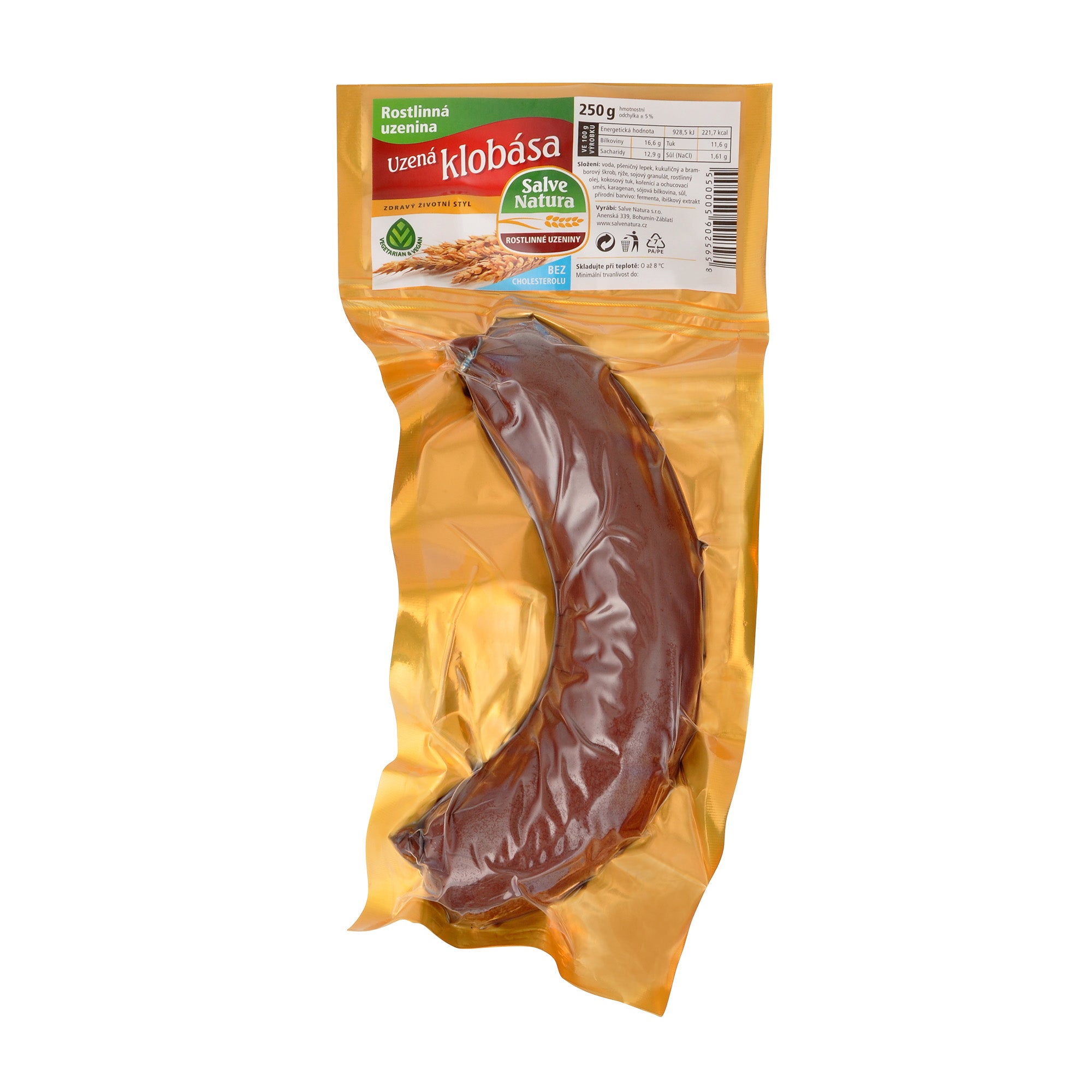 Alternativa klobásy rostlinná uzenina 250 g   SALVE NATURA Salve Natura