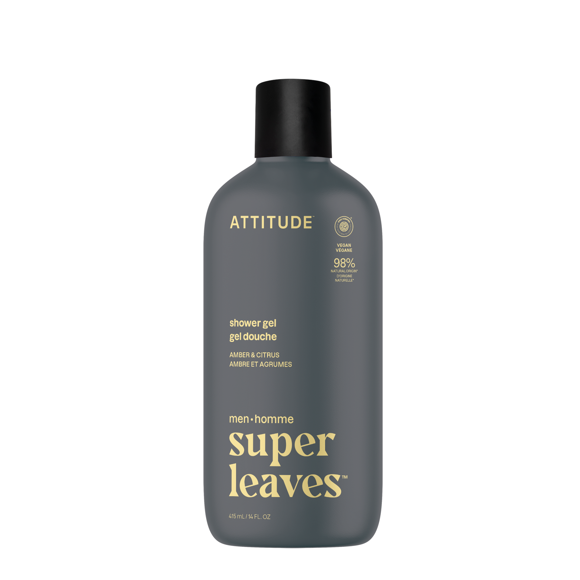Attitude Pánský sprchový gel Super leaves - Amber & Citrus (415 ml) Attitude