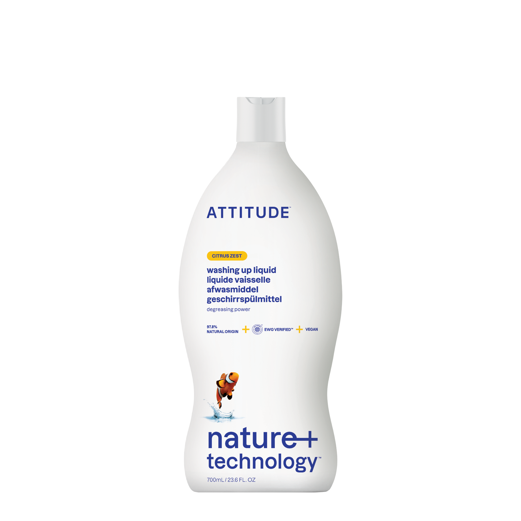 Attitude Prostředek na mytí nádobí s vůní citronové kůry (700 ml) Attitude