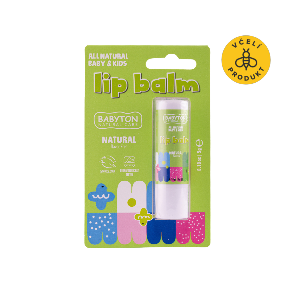 Babyton Dětský balzám na rty Natural (5 g) - i pro nejmenší děti Babyton