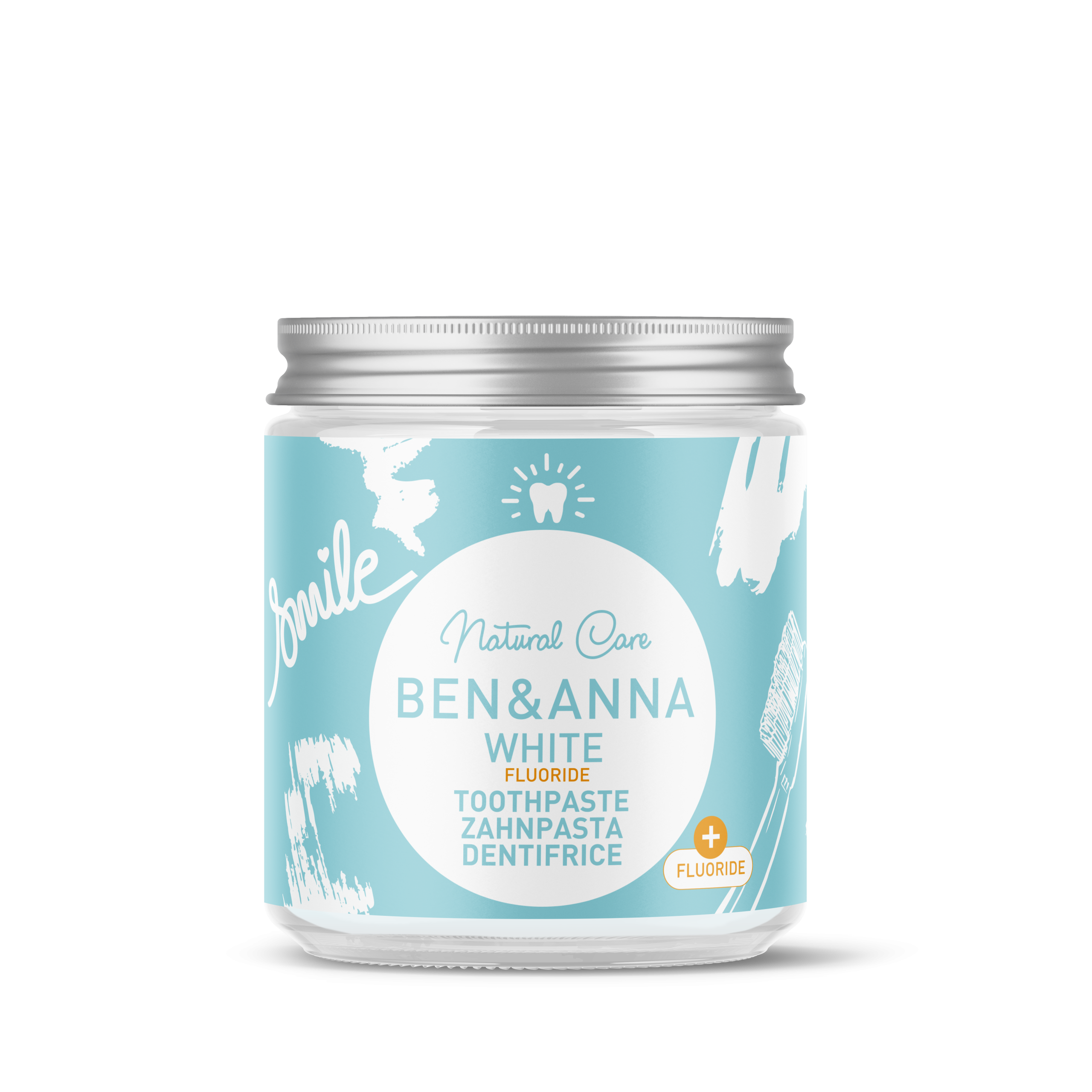 Ben & Anna Bělicí zubní pasta s fluoridem (100 ml) - s heřmánkem a šalvějí Ben & Anna