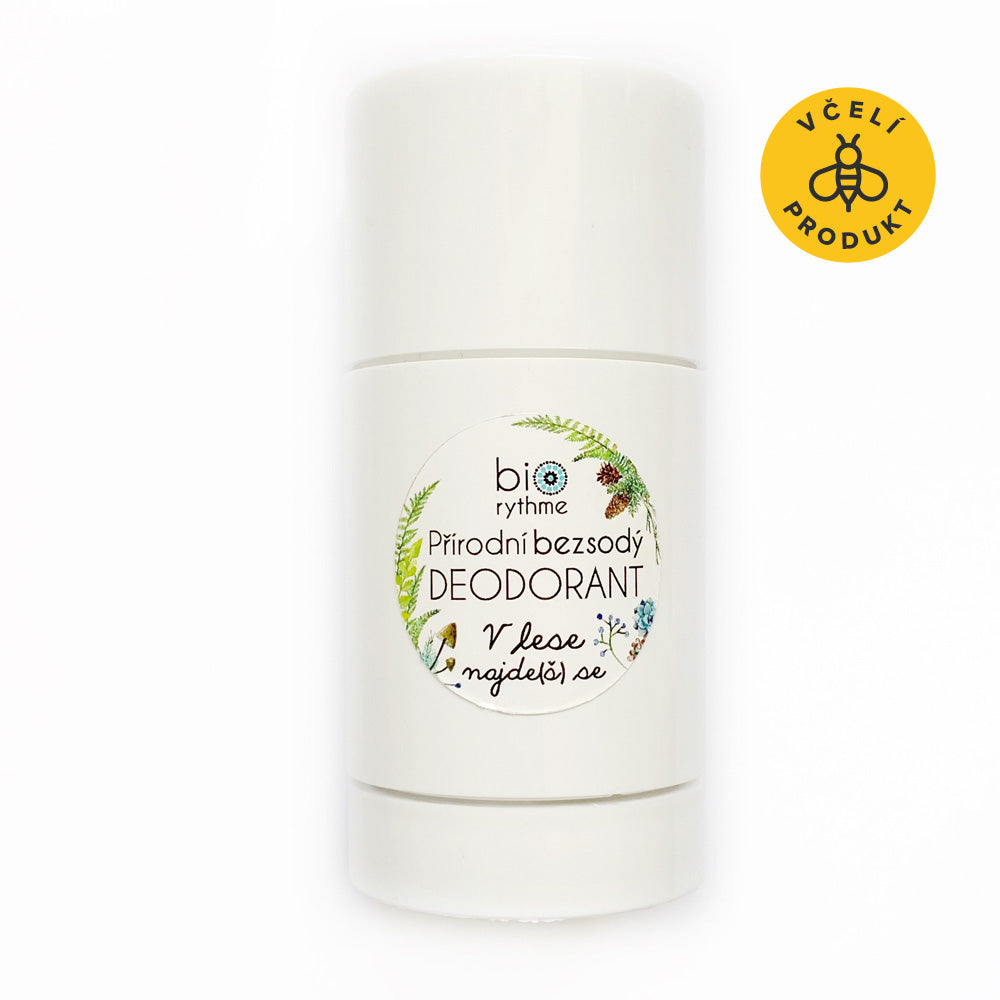 Biorythme Tuhý deodorant bez sody V lese najde(š) se - 80 g - unisex svěží a dřevitá vůně Biorythme