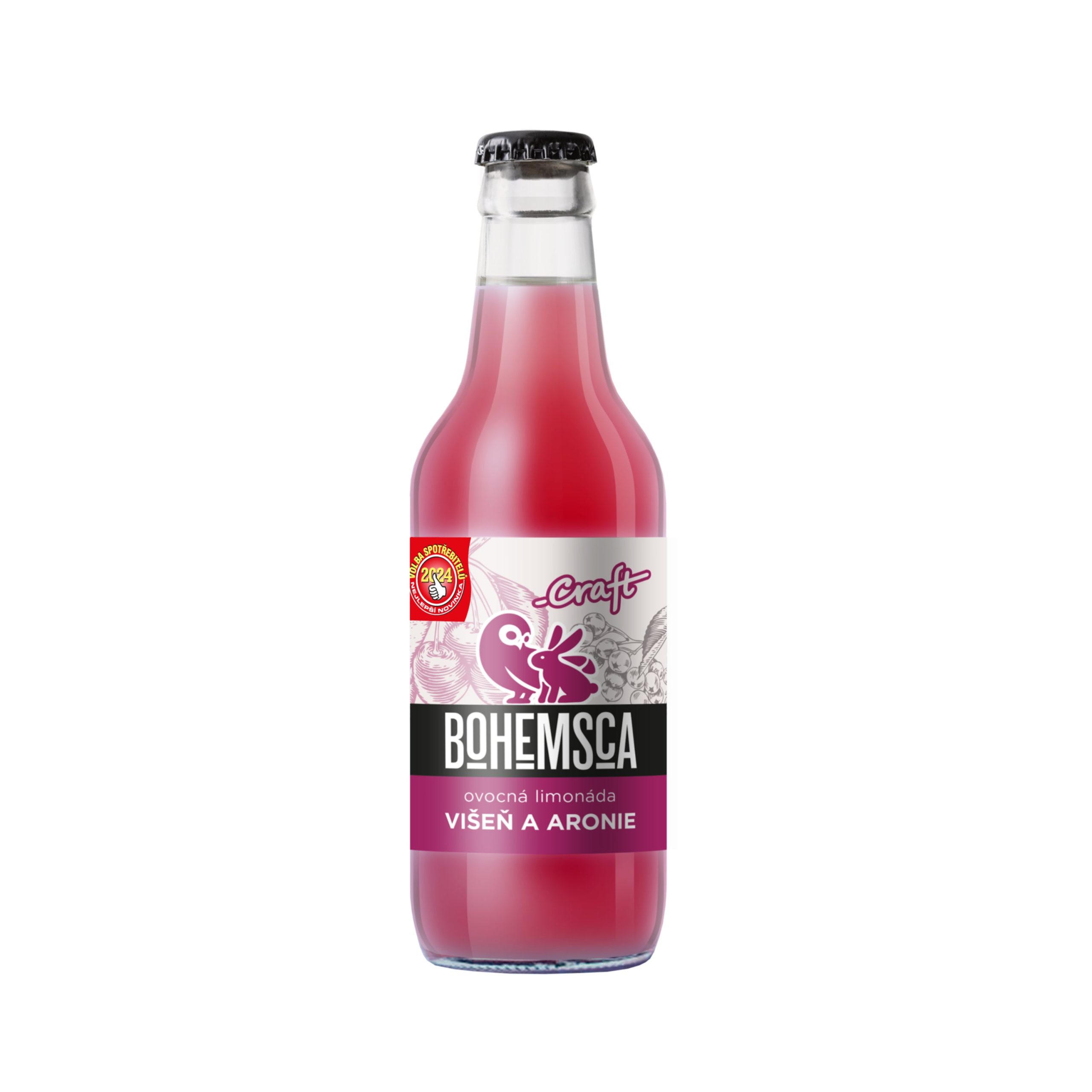 Bohemsca Limonáda Craft Višeň a arónie (330 ml) Bohemsca