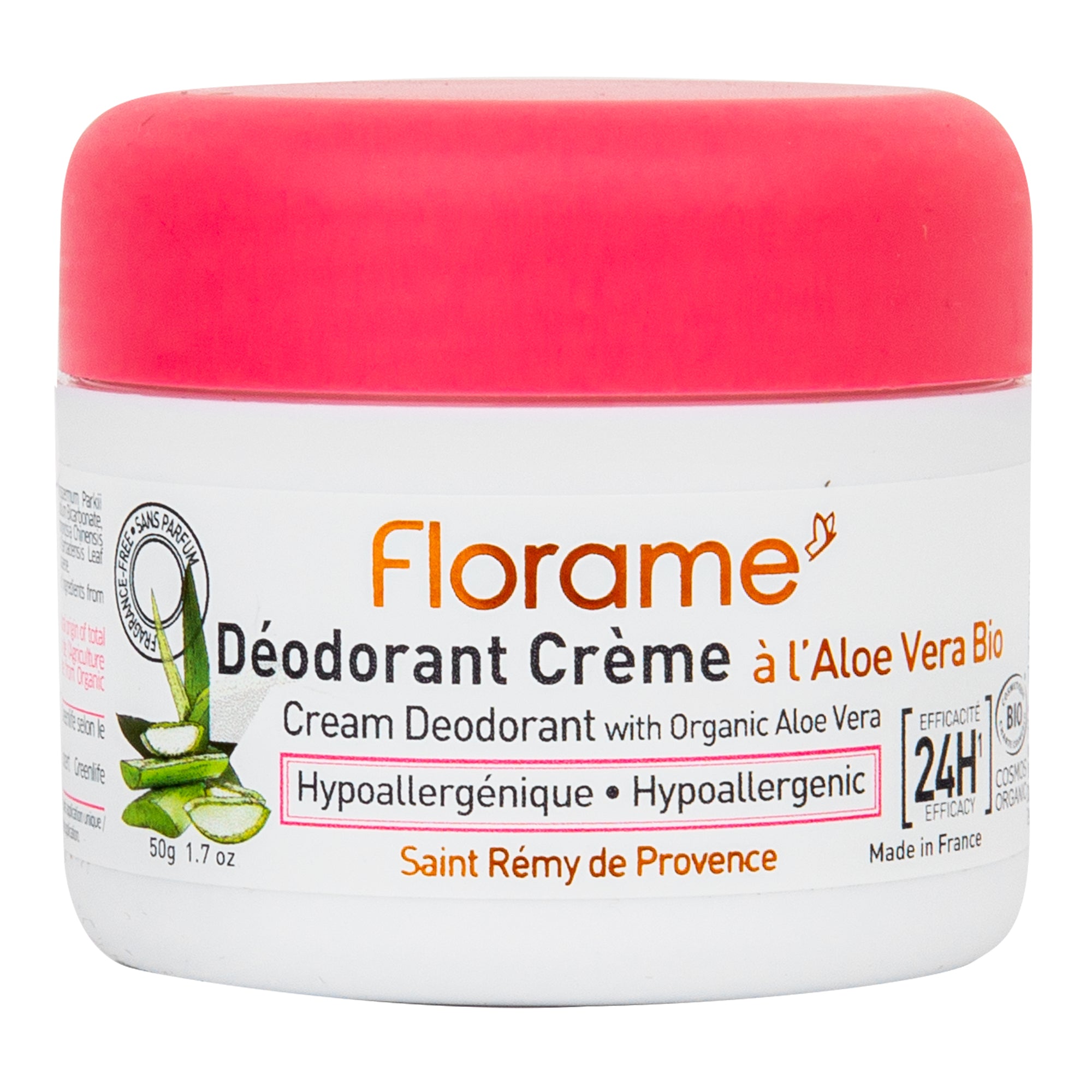 Deodorant krémový 24h hypoalergenní s aloe vera 50 g BIO   FLORAME Florame