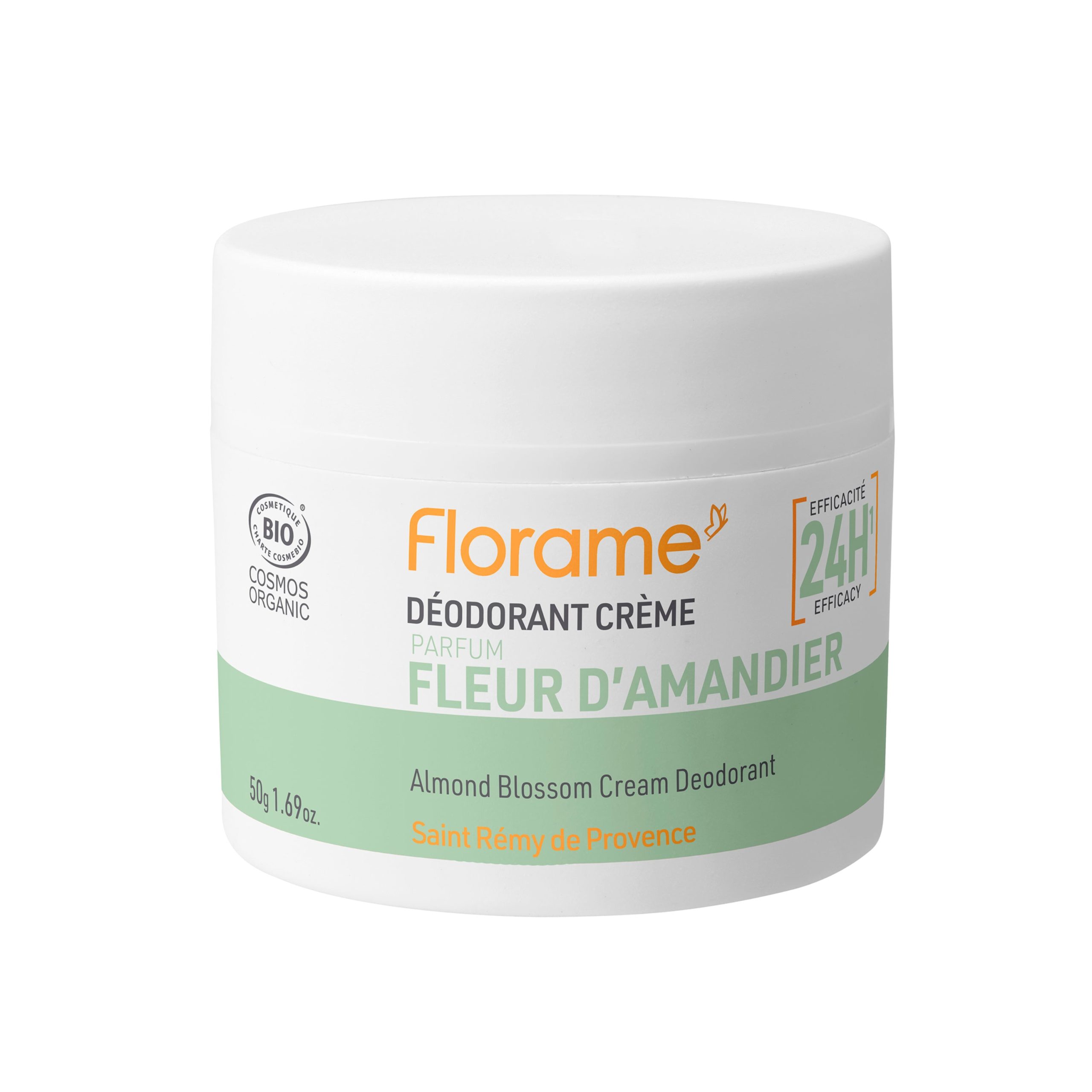Florame Deodorant krémový 24h mandlový květ BIO (50 g) Florame