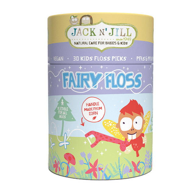 Jack n' Jill Zubní nit pro děti Fairy Floss (30 ks) - s držátkem ve tvaru žirafy Jack n' Jill