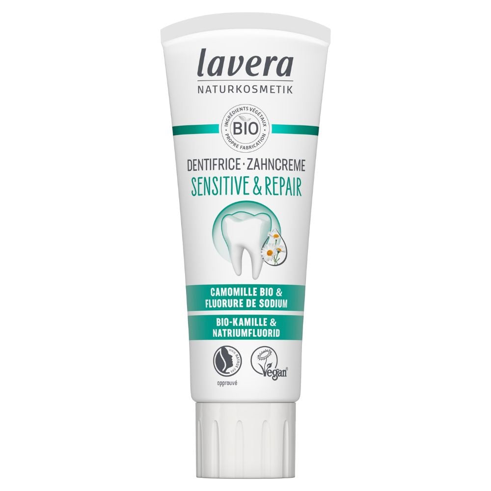 Lavera Zubní pasta pro citlivé zuby s fluoridem Sensitive & Repair (75 ml) - pro citlivé zuby a dásně Lavera