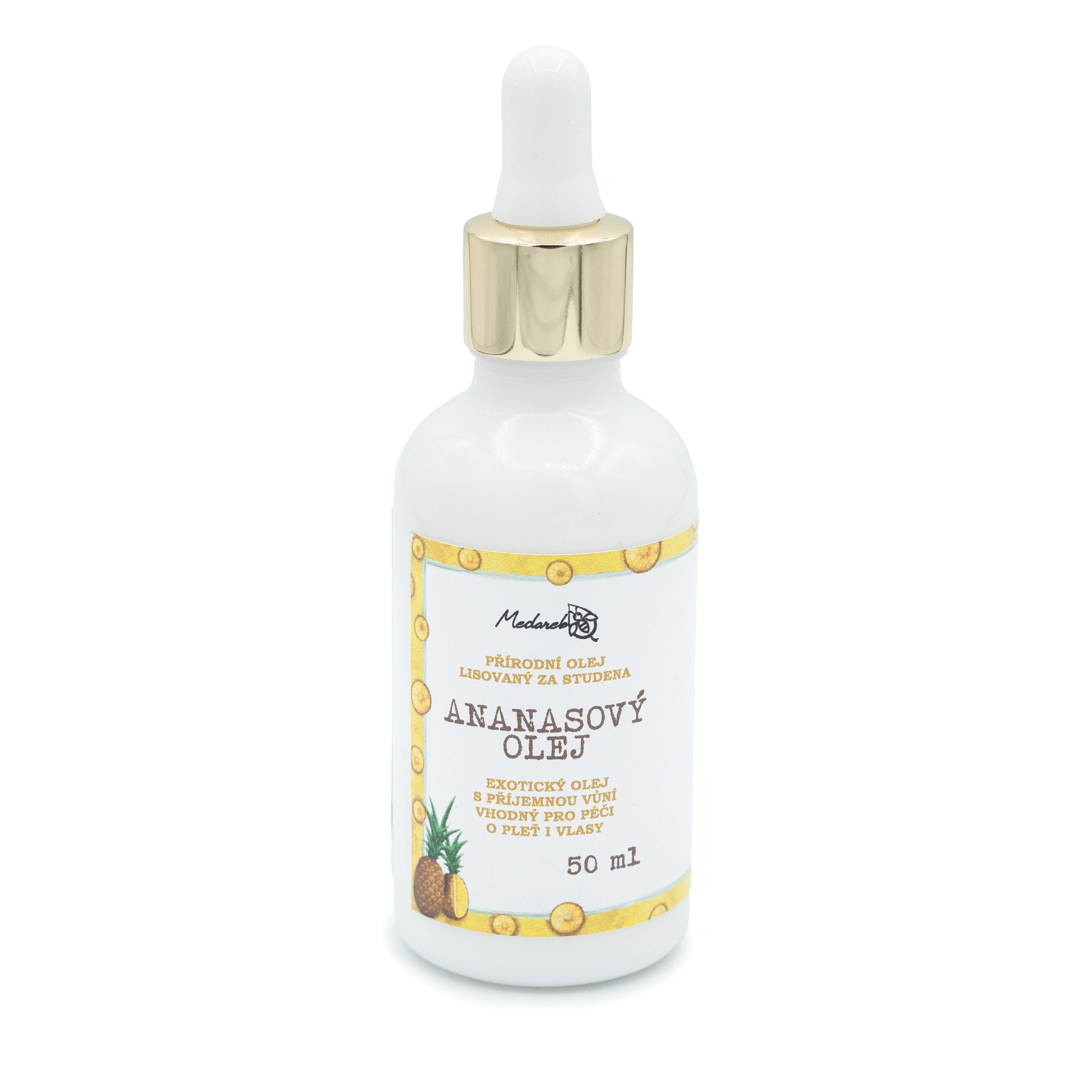 Medarek Ananasový olej (50 ml) - voňavá péče o pleť i vlasy s obsahem bromelainu Medarek