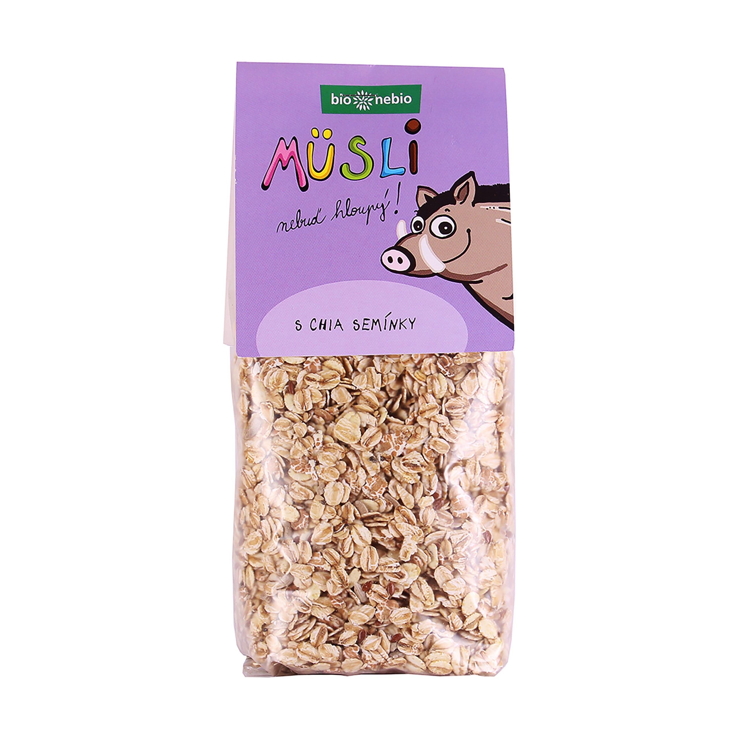 Müsli Nebuď hloupý! S chia semínky 350 g BIO   BIO NEBIO Bio nebio