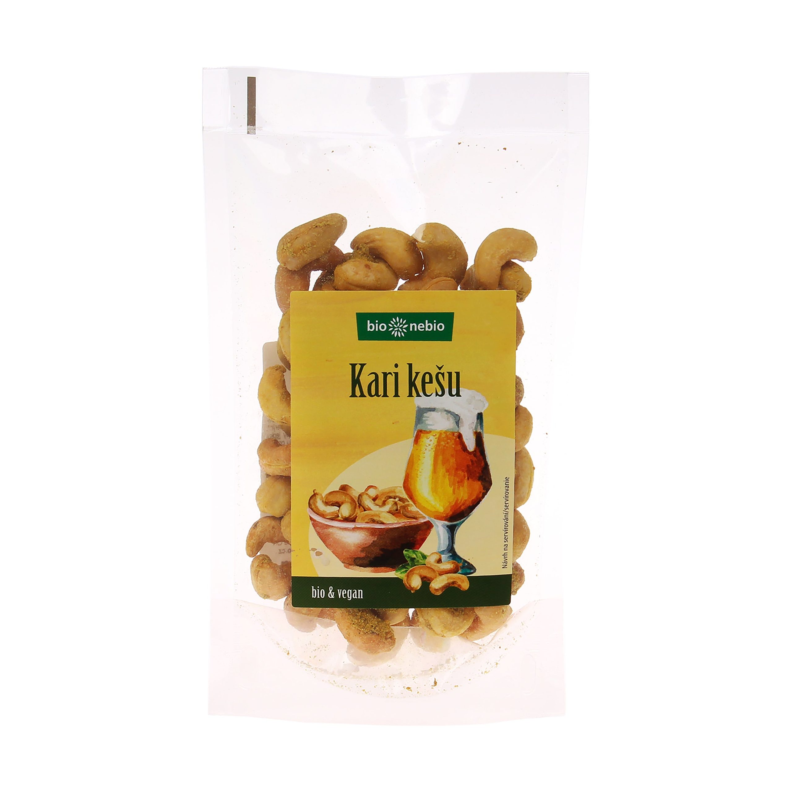 Ořechy kešu kari pražené 100 g BIO   BIO NEBIO Bio nebio