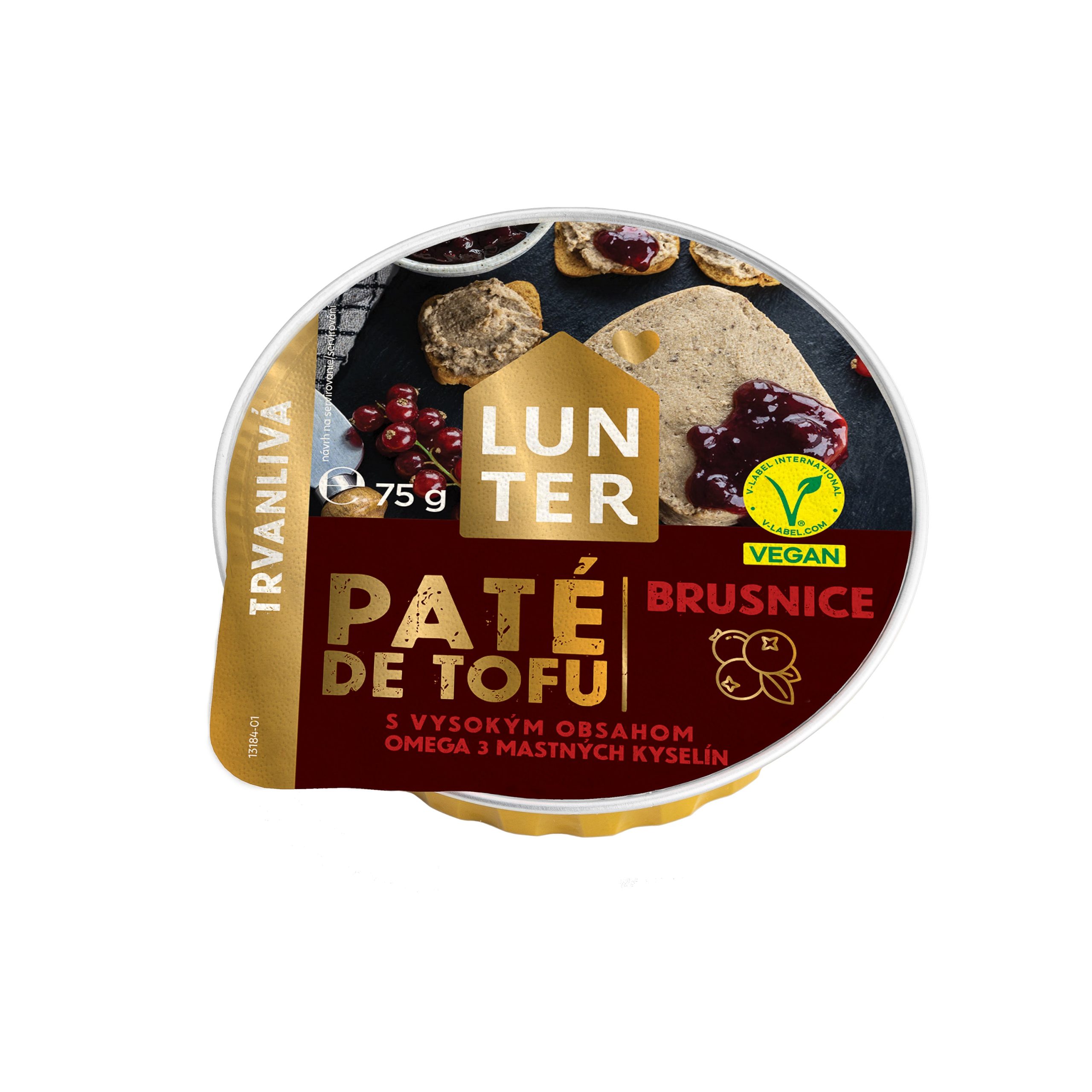 Paté z tofu s brusinkami 75 g   LUNTER Lunter