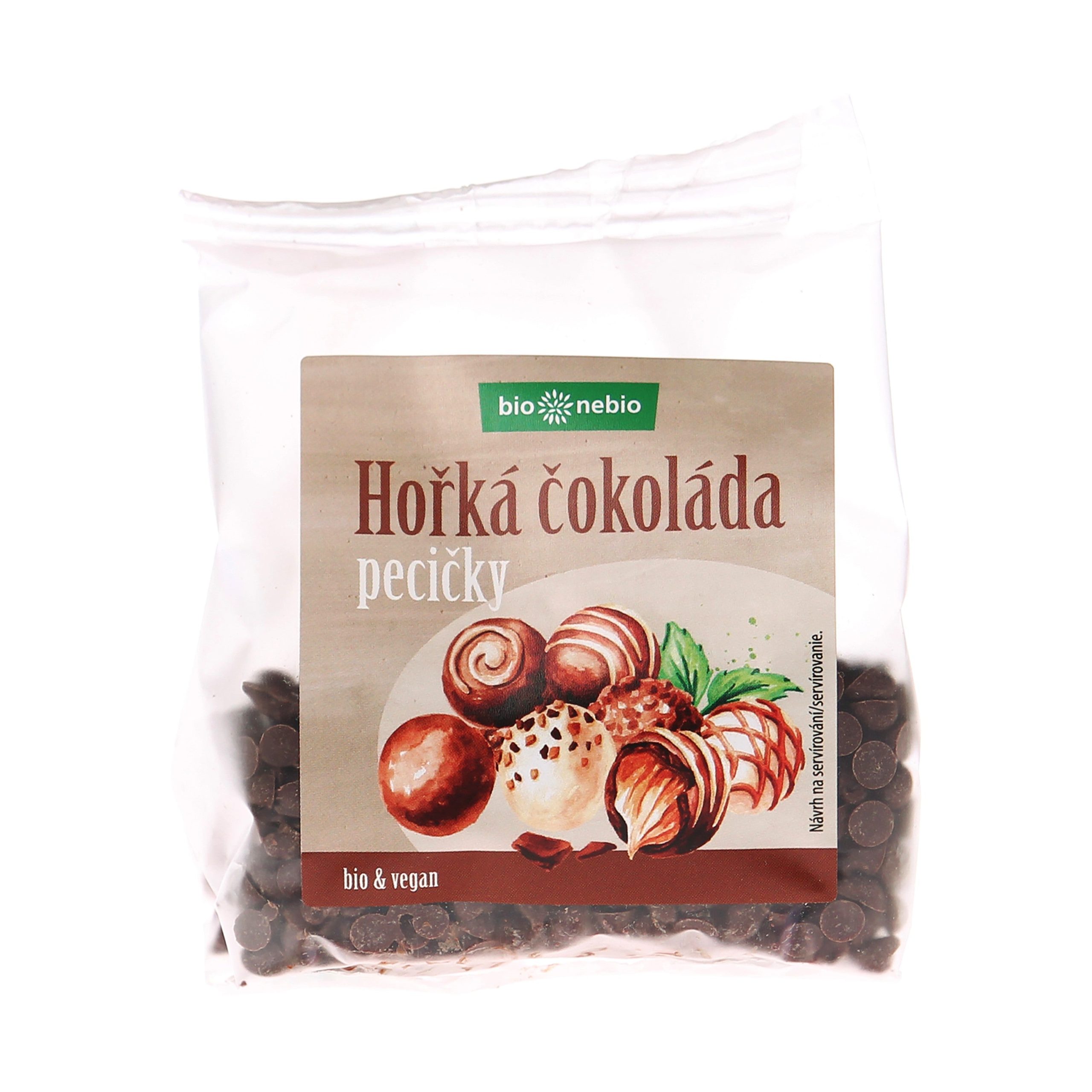 Pecičky z hořké čokolády 100 g BIO   BIO NEBIO Bio nebio