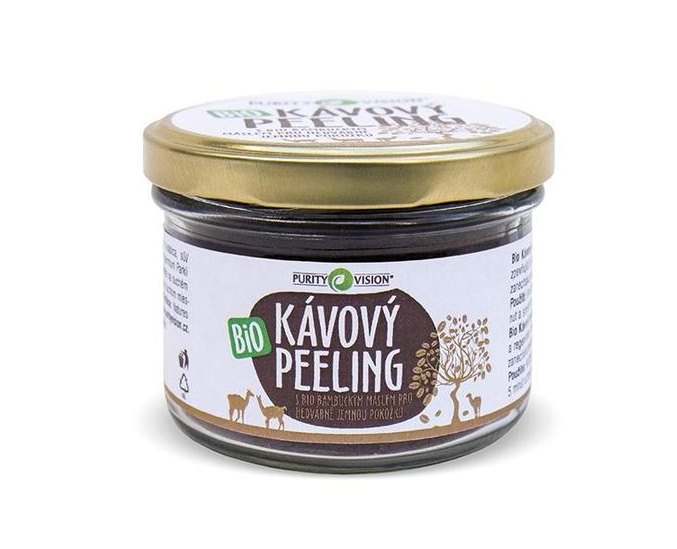 Purity Vision Kávový peeling BIO - 175 g - pro hedvábně jemnou pokožku Purity Vision