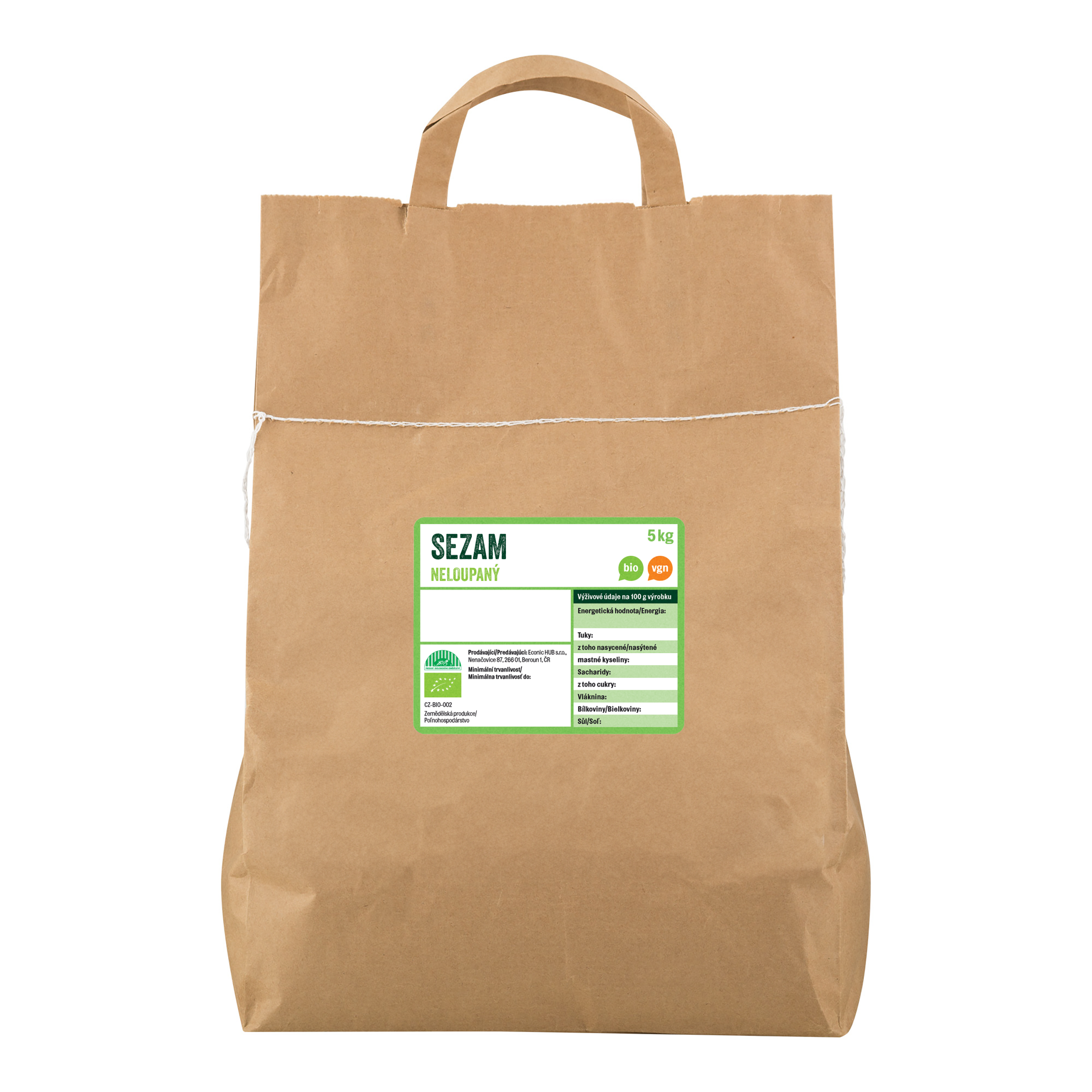 Sezam neloupaný 5 kg BIO   COUNTRY LIFE Country Life