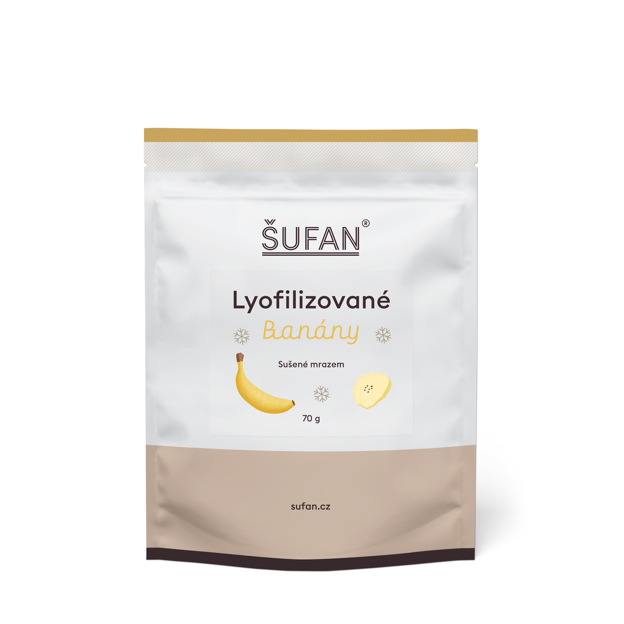 Šufan Banány sušené mrazem (70 g) - bez cukru a konzervantů Šufan