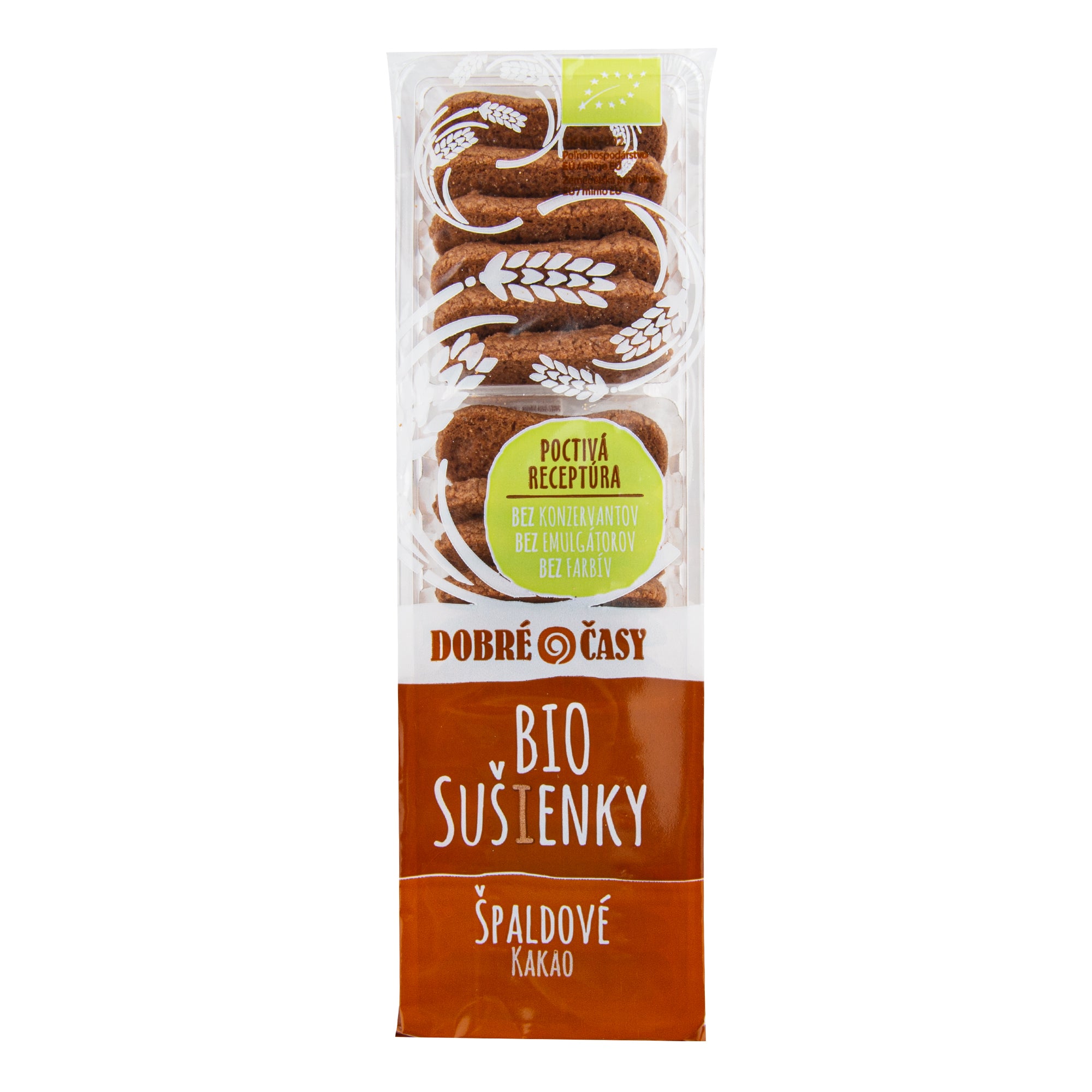 Sušenky špaldové celozrnné kakaové 100 g BIO   DOBRÉ ČASY Dobré časy