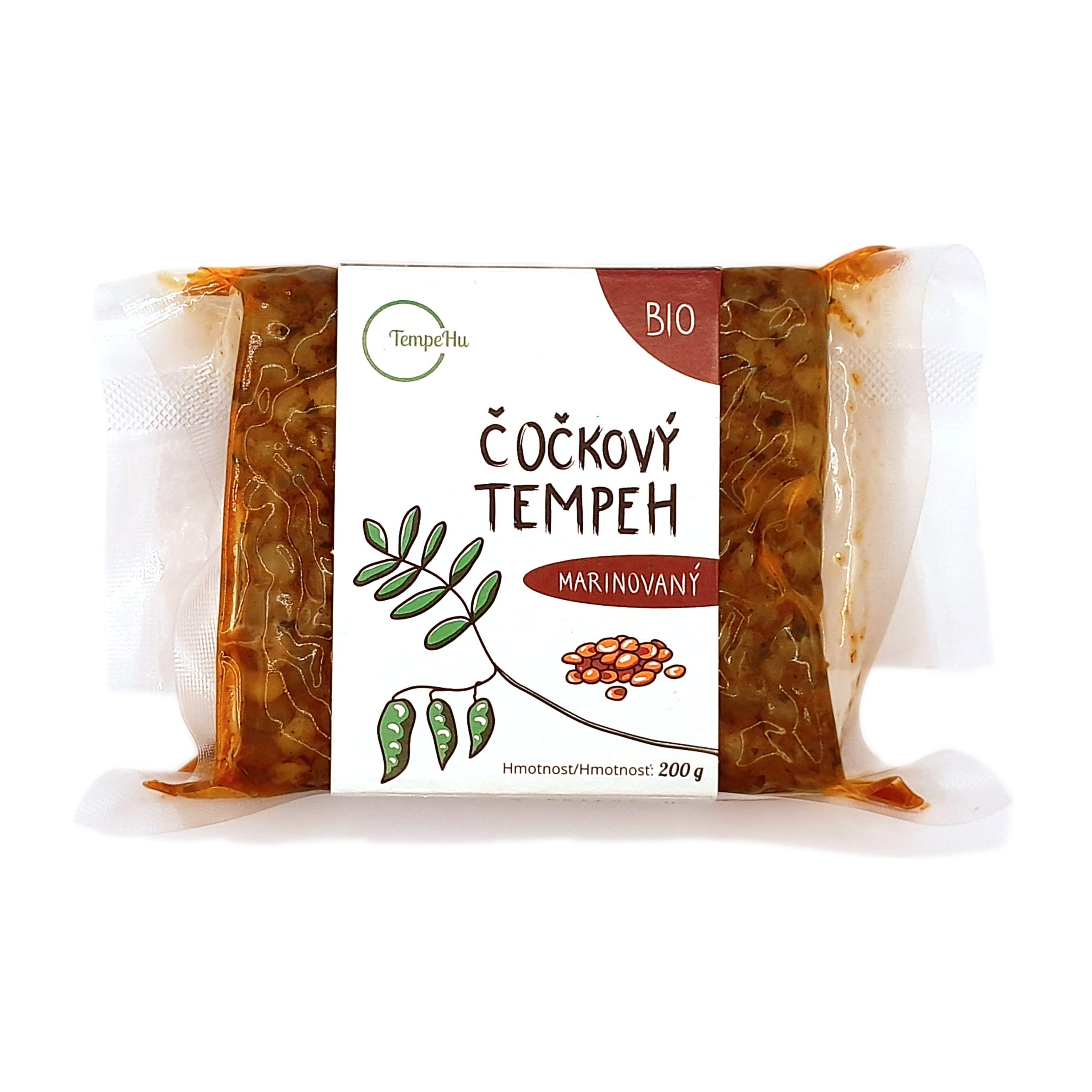TempeHu Tempeh čočkový marinovaný BIO (200 g) - skvělý zdroj komplexních bílkovin TempeHu