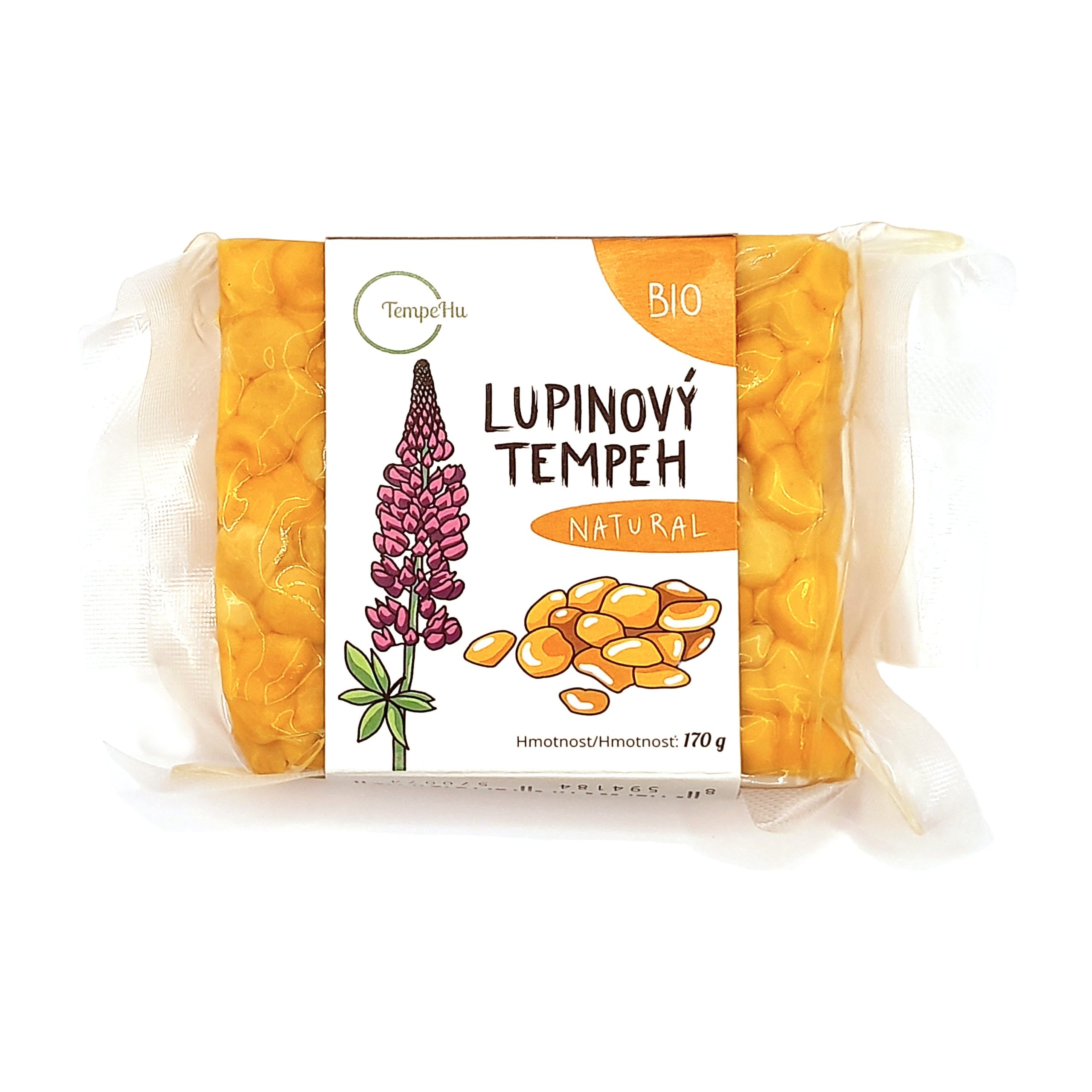 TempeHu Tempeh lupinový natural BIO (170 g) - skvělý zdroj komplexních bílkovin TempeHu