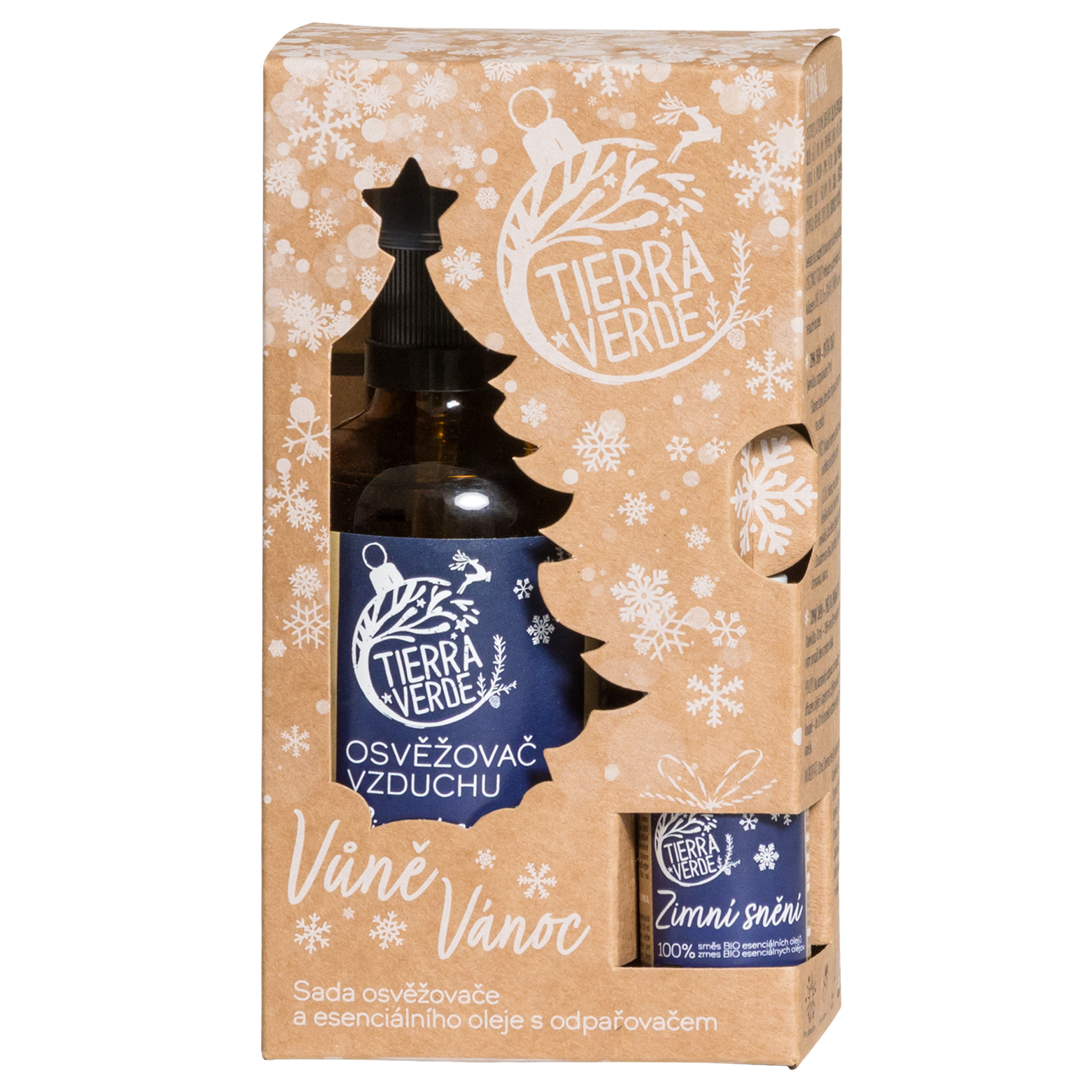 Tierra Verde Dárková sada s odpařovačem - Vůně Vánoc - pošk. obal - osvěžovač