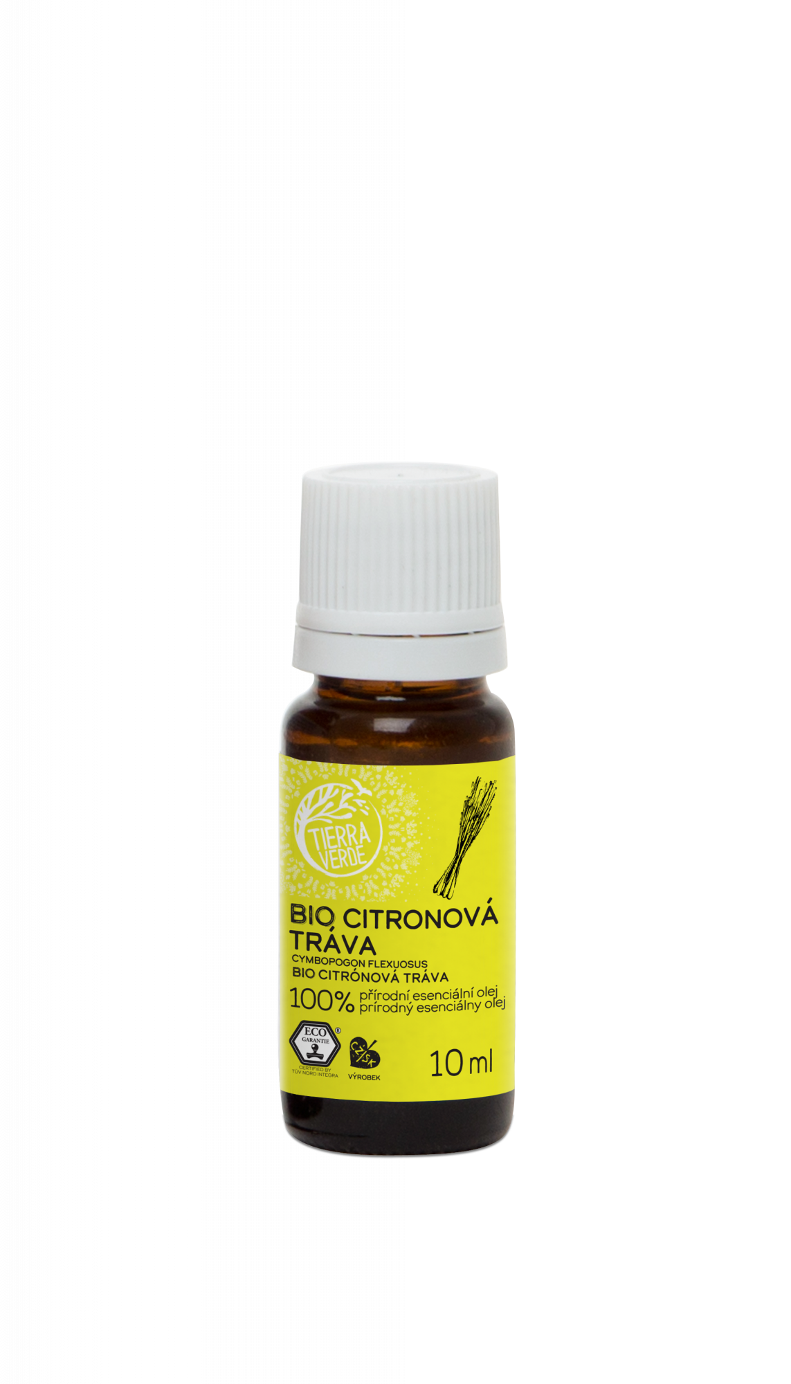 Tierra Verde Esenciální olej Citronová tráva BIO - 10 ml - pomůže při vyčerpání Tierra Verde