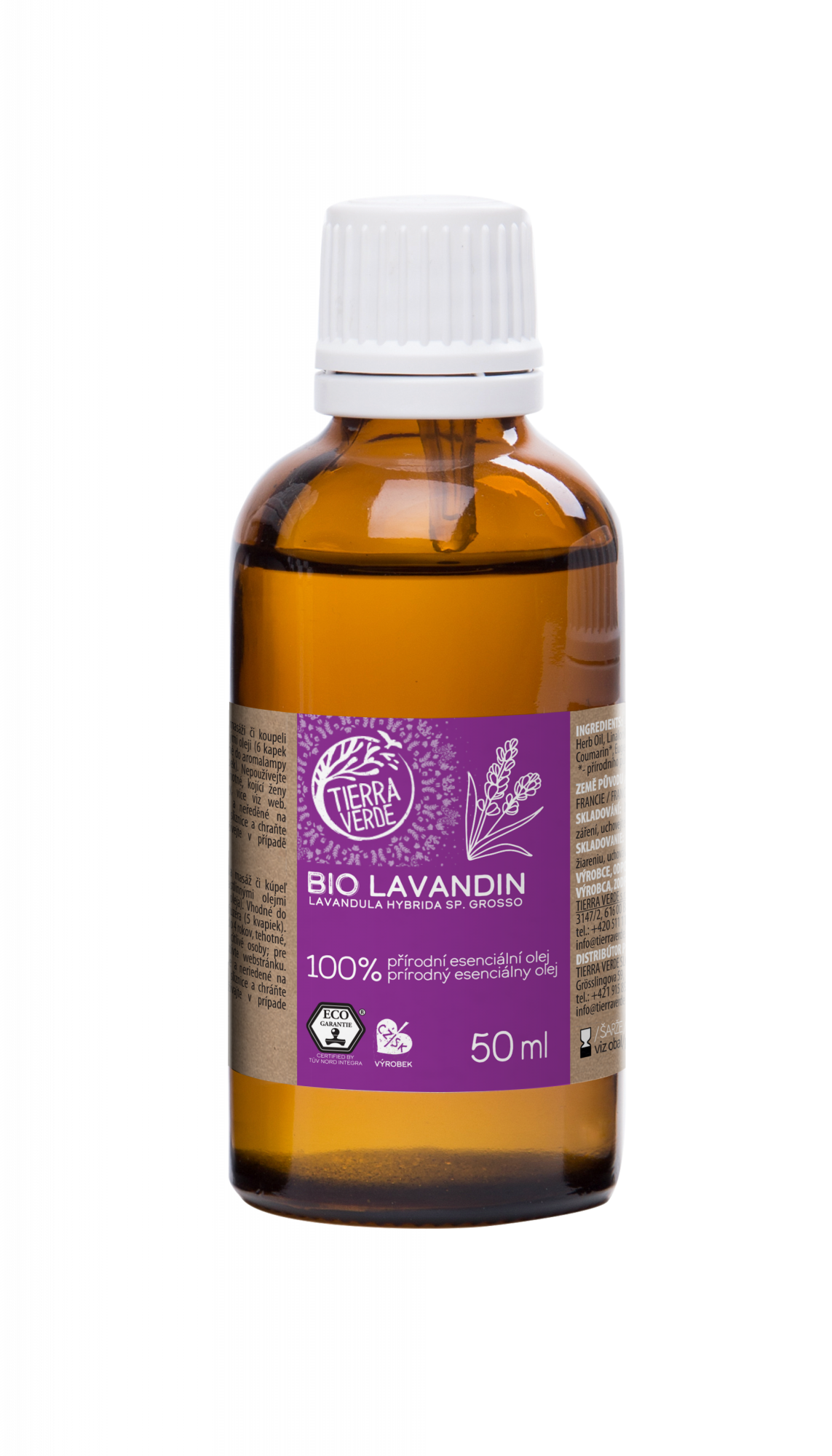 Tierra Verde Esenciální olej Lavandin BIO - 50 ml - univerzální oblíbenec Tierra Verde