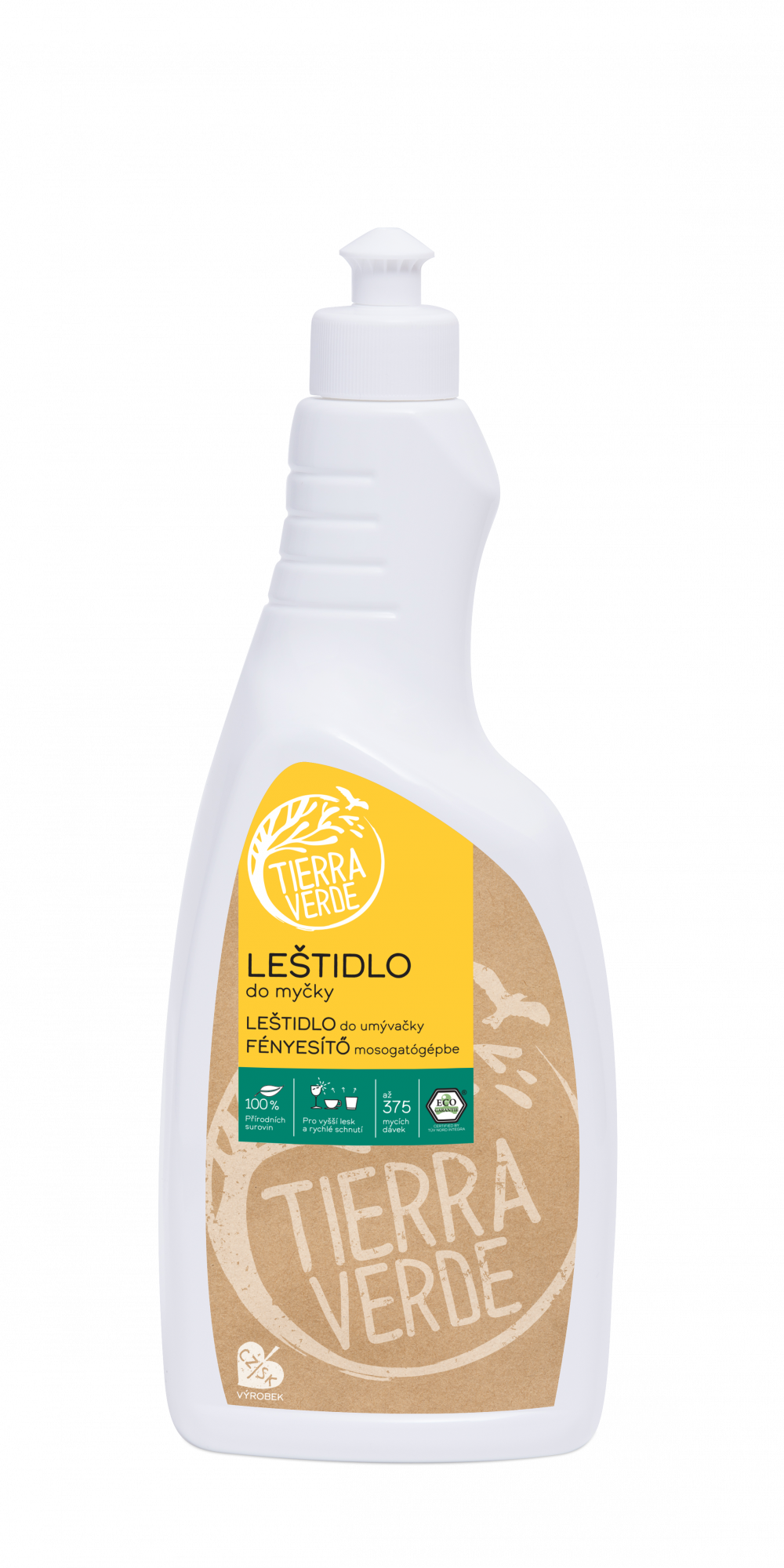 Tierra Verde Leštidlo (oplach) do myčky - INOVACE (750 ml) - pošk. obal Tierra Verde