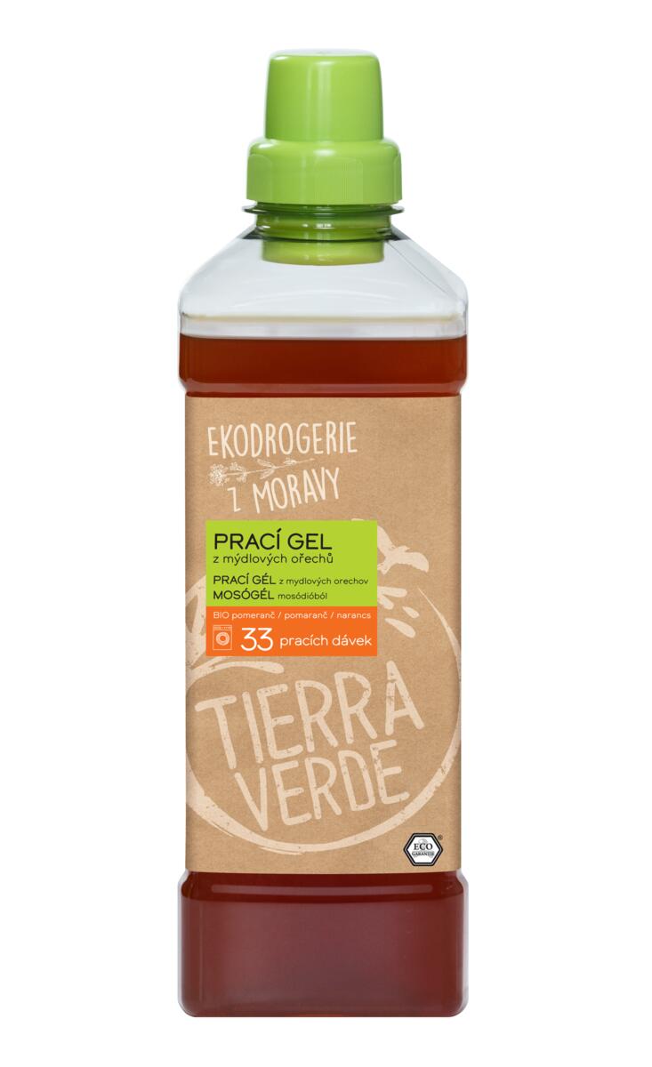 Tierra Verde Prací gel s BIO pomerančem - INOVACE (1 l) - pošk. obal Tierra Verde