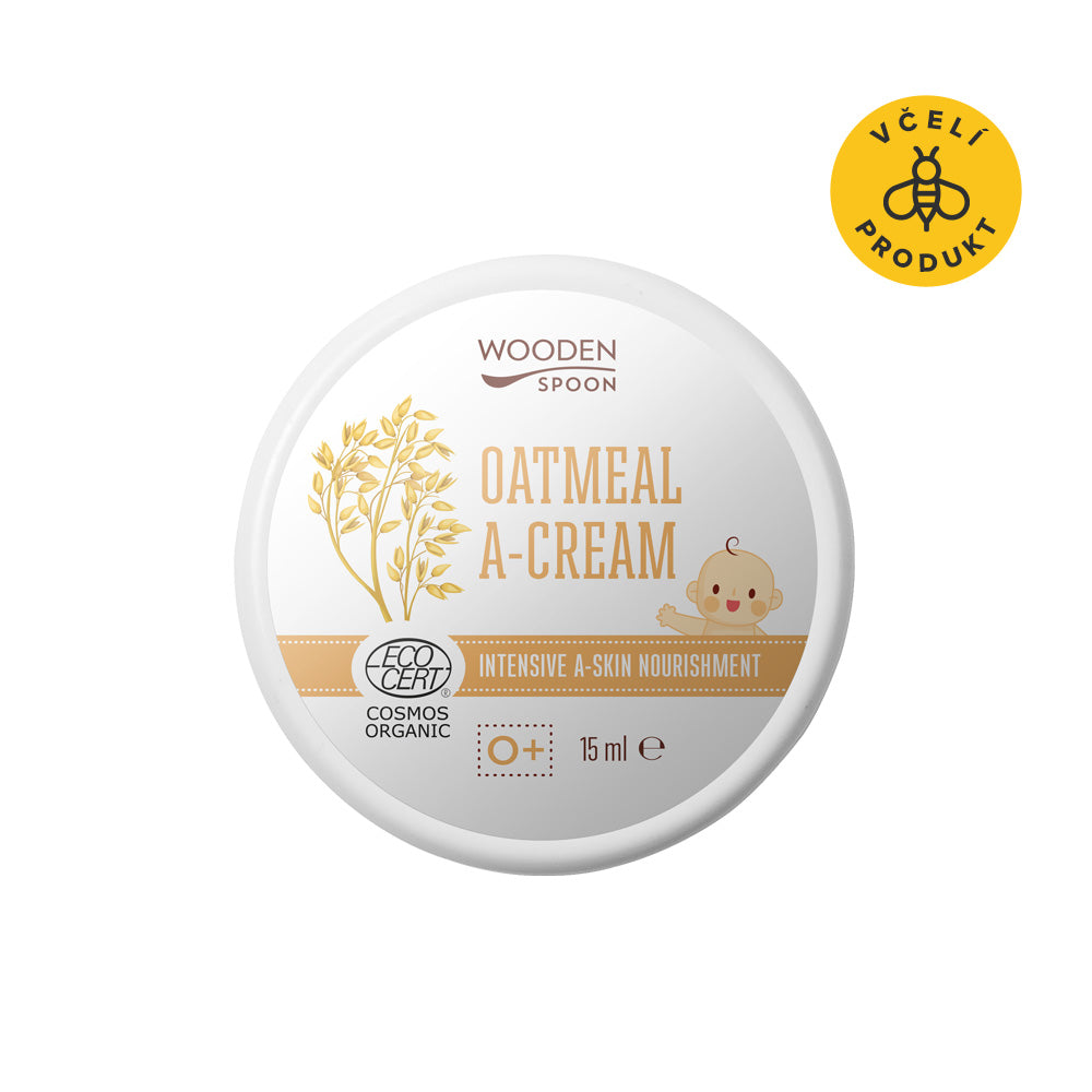 Wooden Spoon Zklidňující krém z ovesných vloček BIO - 15 ml - při suché a atopické pokožce Wooden Spoon