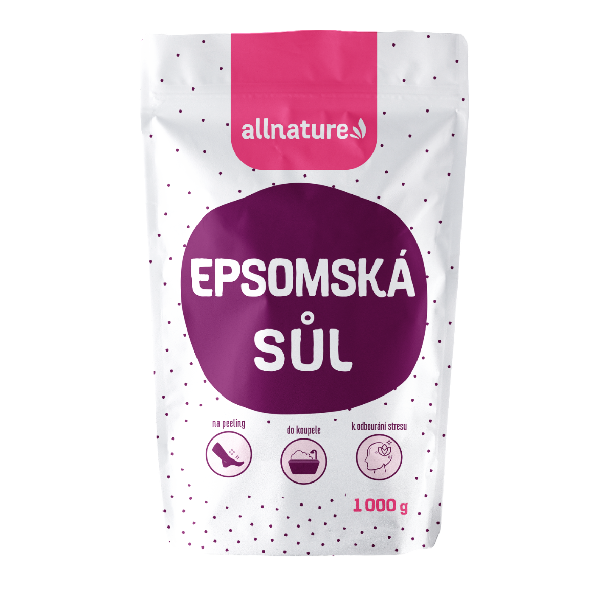 Allnature Epsomská sůl - 1 kg - univerzální pomocník Allnature