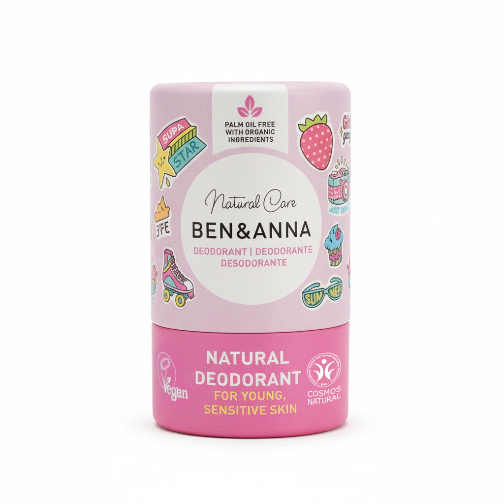 Ben & Anna Tuhý deodorant Kids (25 g) - sladká vůně - pro děti od 7 let Ben & Anna