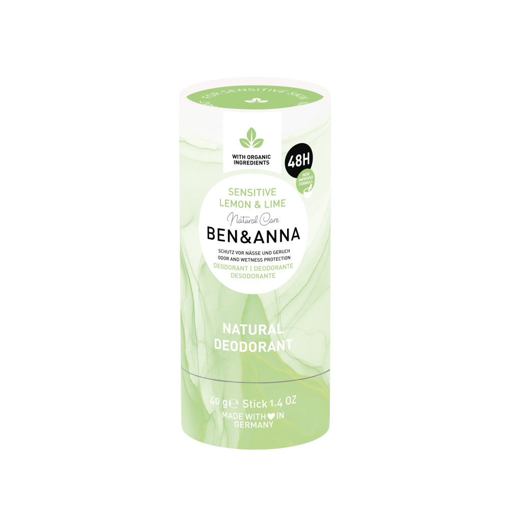Ben & Anna Tuhý deodorant Sensitive (40 g) - Citrón a limetka - bez obsahu jedlé sody Ben & Anna