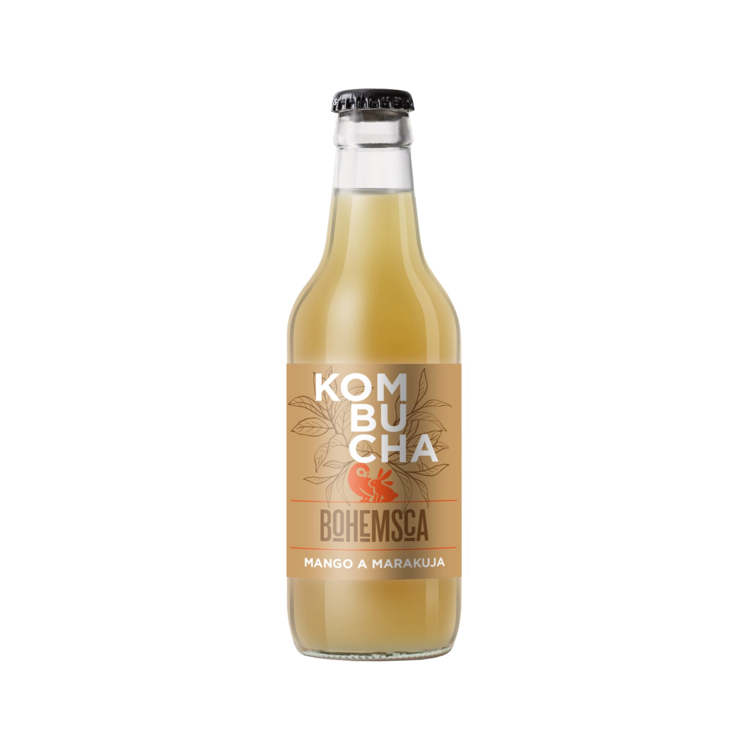 Bohemsca Kombucha Mango a marakuja (330 ml) - fermentovaný nápoj s kapkou exotiky Bohemsca