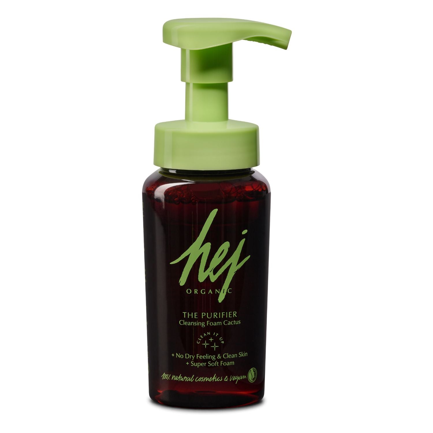 Hej Organic Čisticí pleťová pěna s kaktusem (150 ml) - příjemná a praktická aplikace Hej Organic