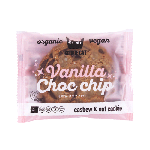 Kookie Cat Sušenka s čokoládovými kousky a vanilkou BIO (50 g) - bez lepku a umělých přísad Kookie Cat