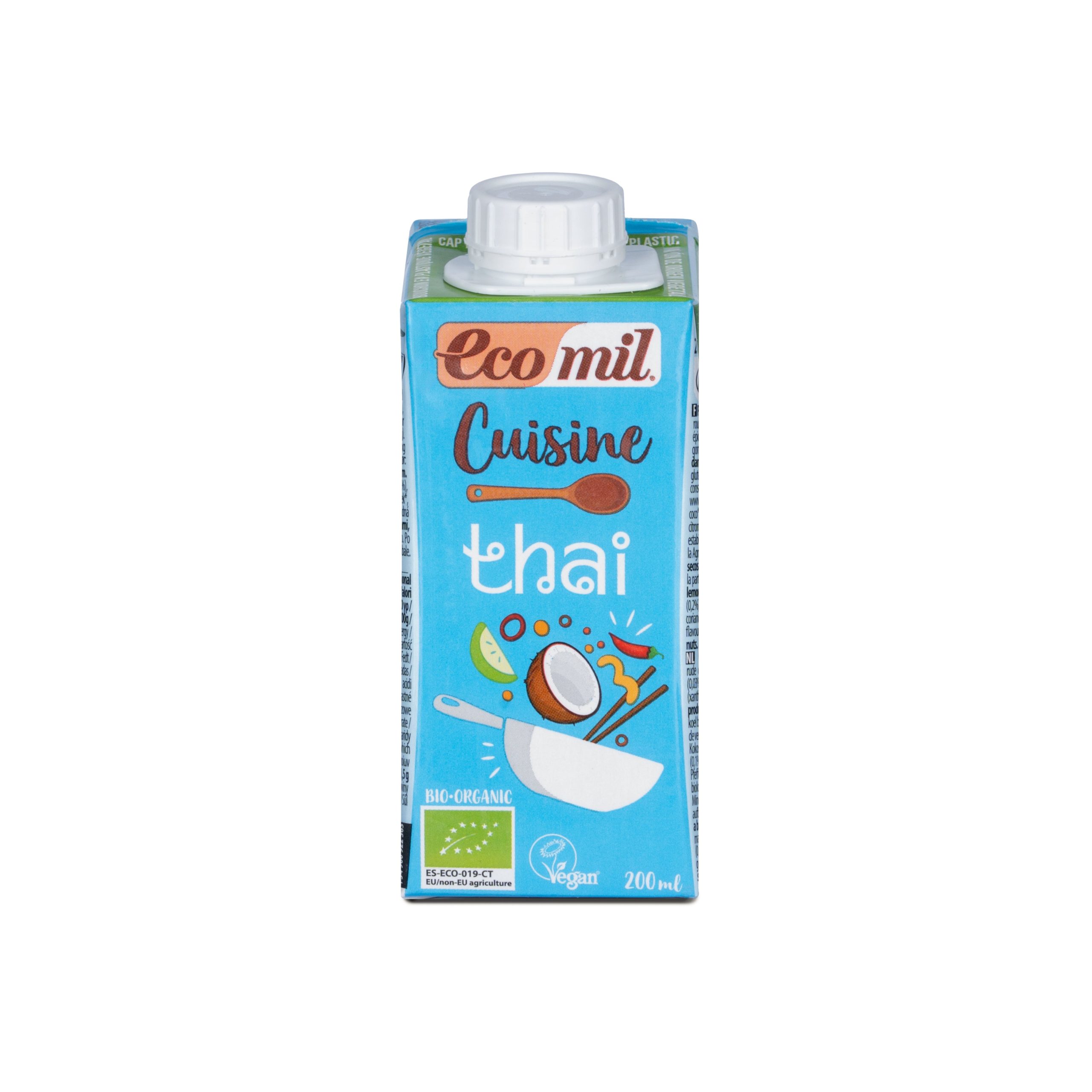 Krém kokosový na vaření Thai 14 % tuku 200 ml BIO   ECOMIL EcoMil