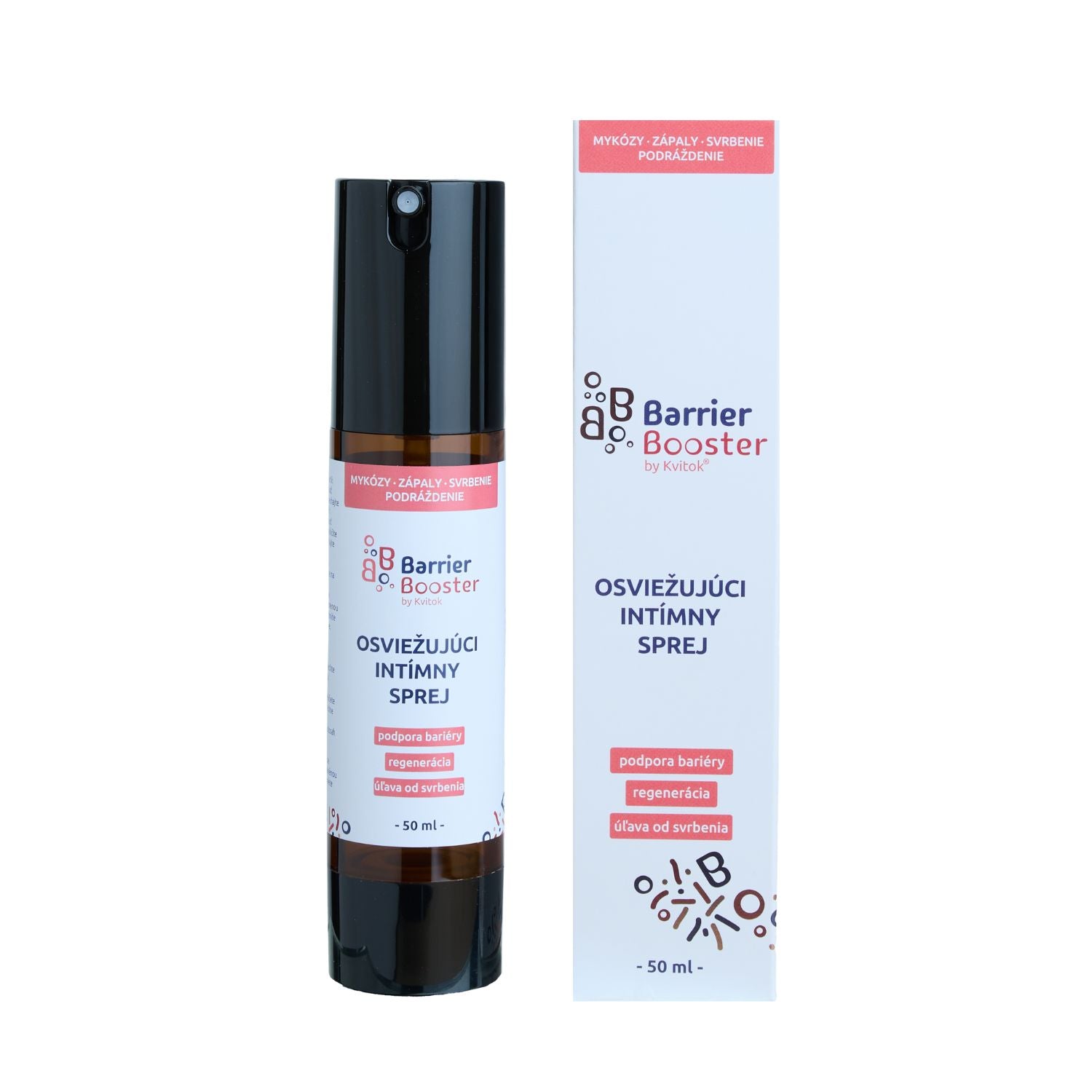 Kvitok Barrier Booster Osvěžující intimní sprej (50 ml) - udržuje přirozené ph 4.5 Kvitok