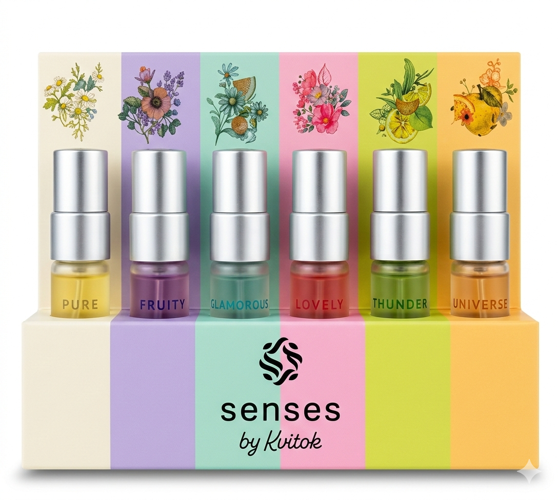 Kvitok Senses Sada vzorků toaletních parfémů (6 x 2 ml) - k otestování vůní Kvitok