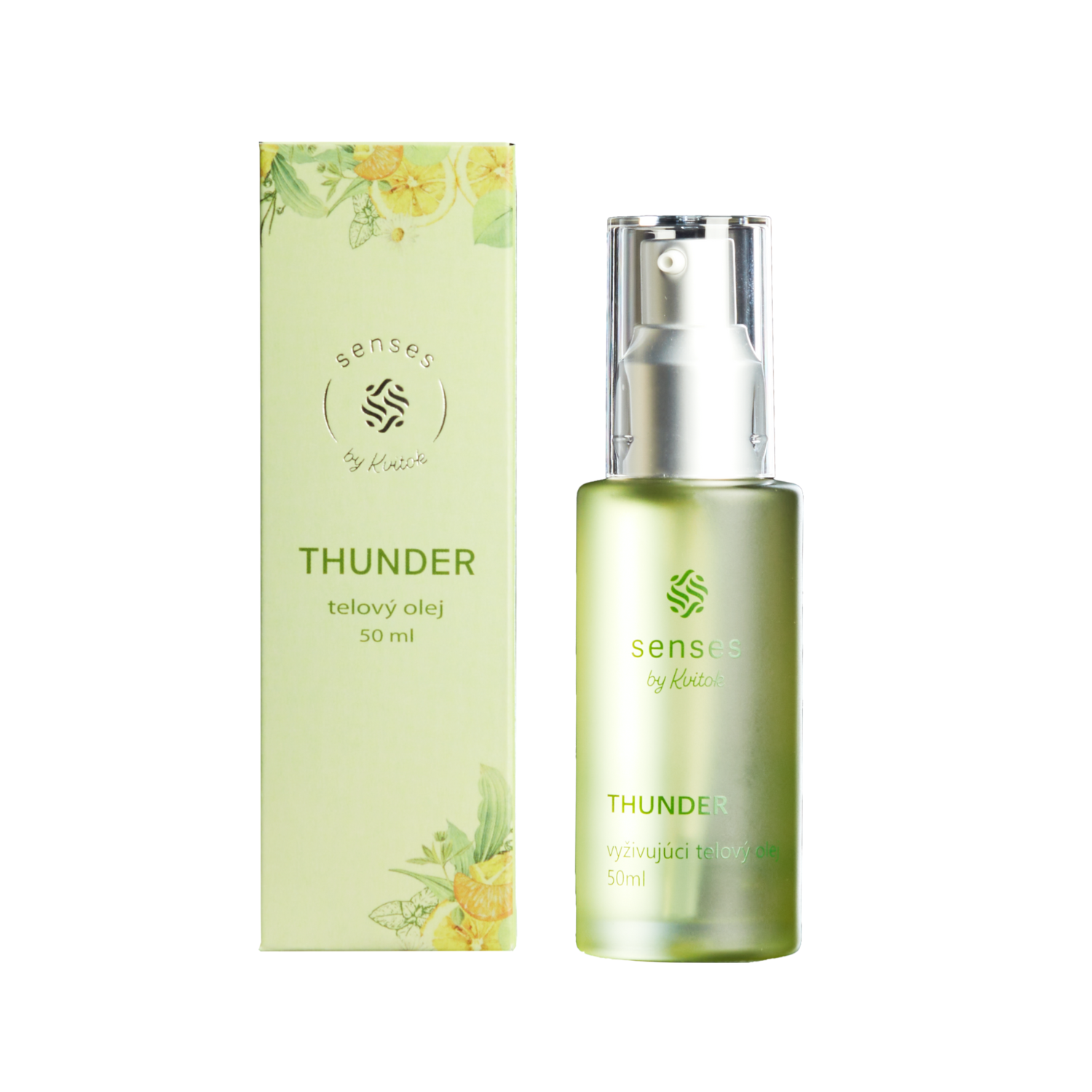Kvitok Senses Vyživující tělový olej Thunder (50 ml) - svěže kořenitá vůně Kvitok