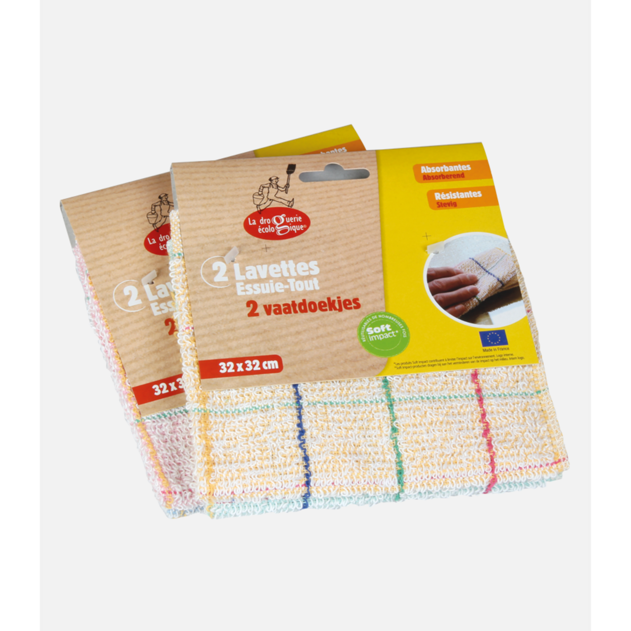 La Droguerie Ecologique by Ecodis Sada univerzálních utěrek z recyk. vláken (2 ks) Ecodis